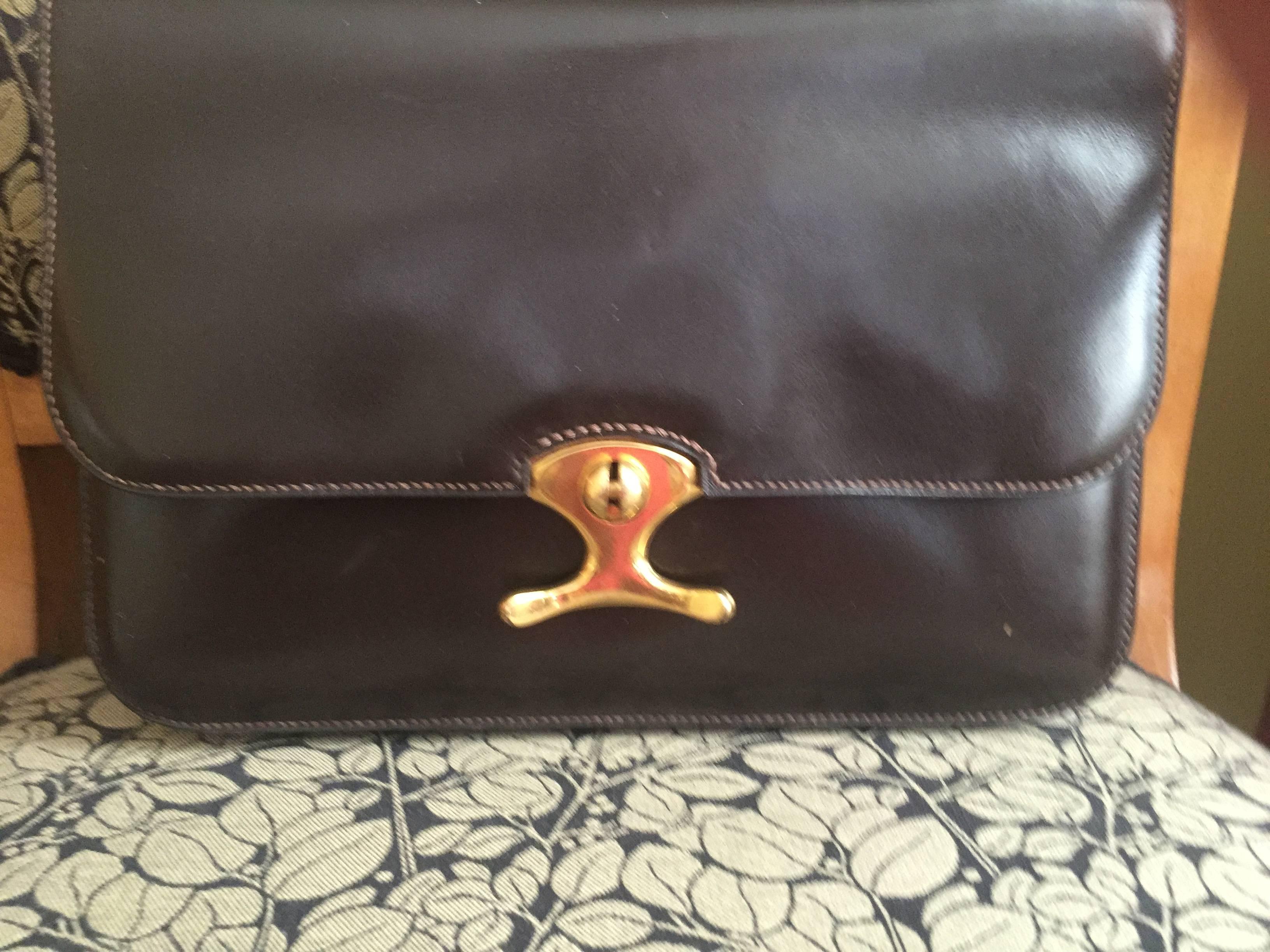 Hermes black leather handbag. 
Details to follow.