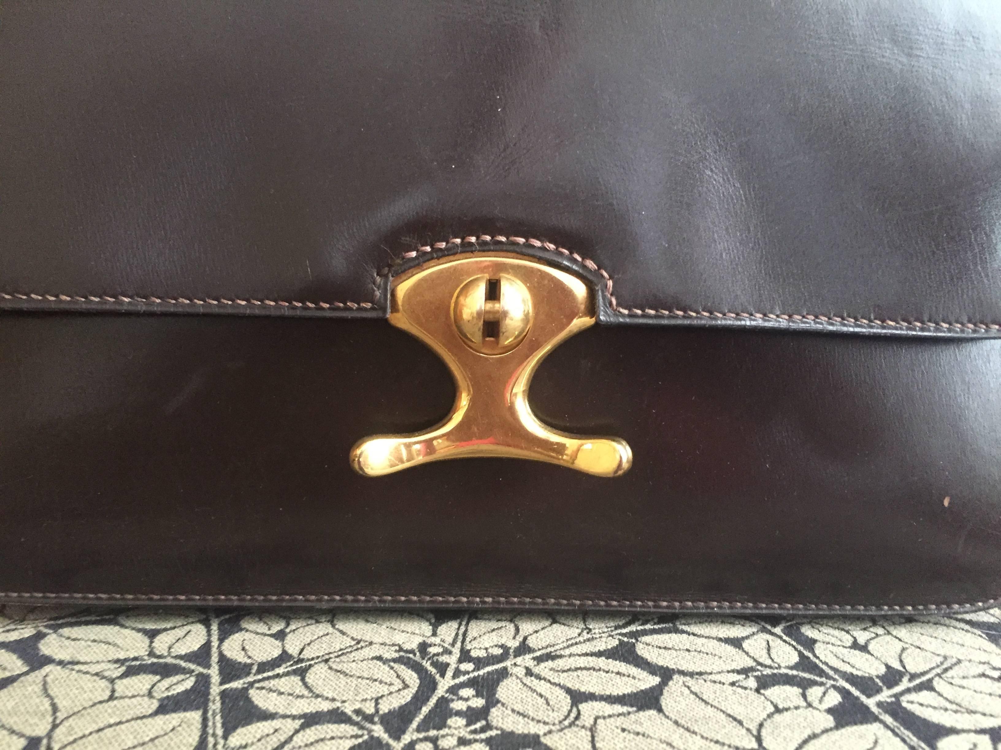 Hermes Unusual Vintage Black Shoulder Bag For Sale 3