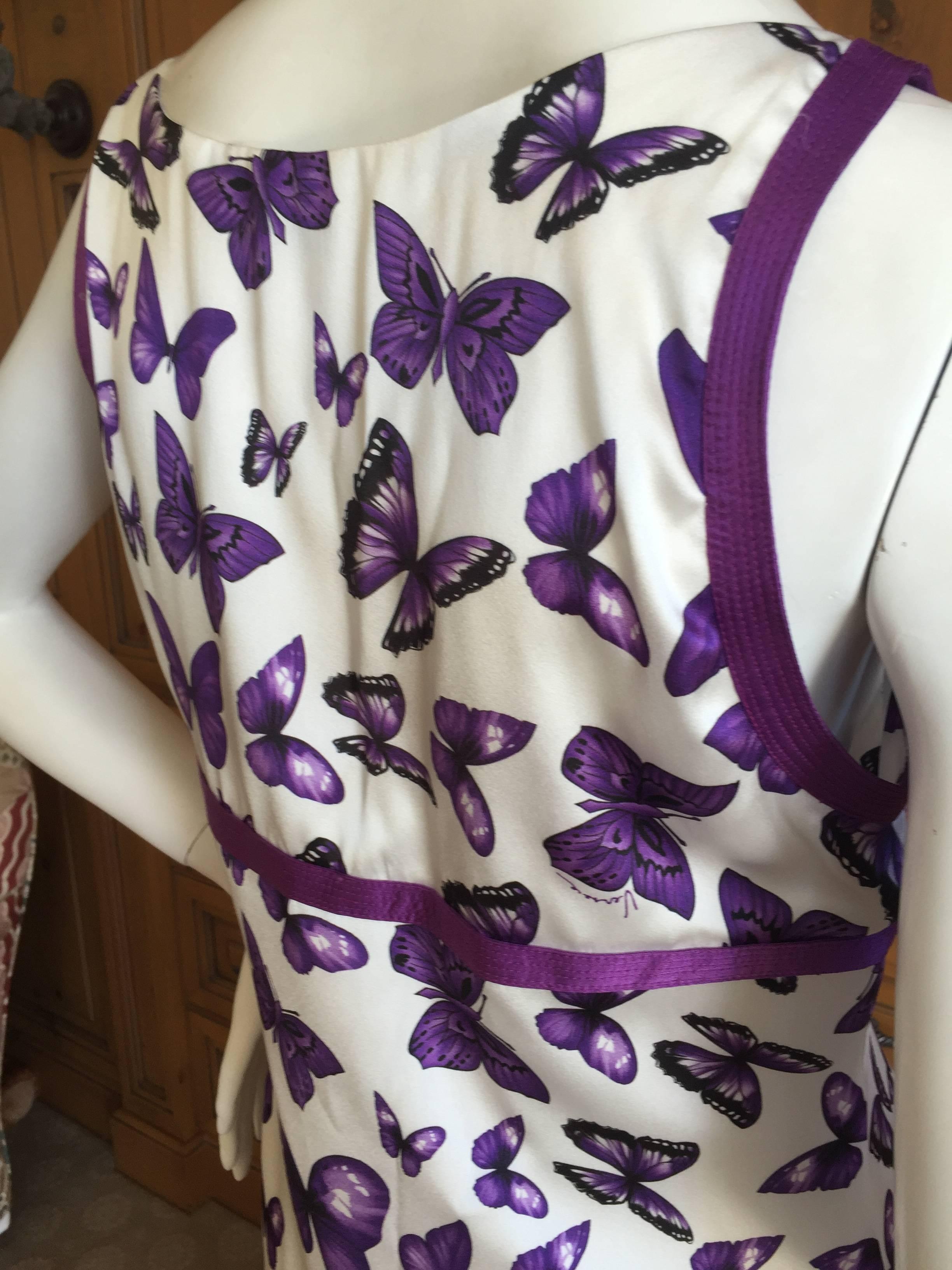 Versace Silk Butterfly Print Dress 1