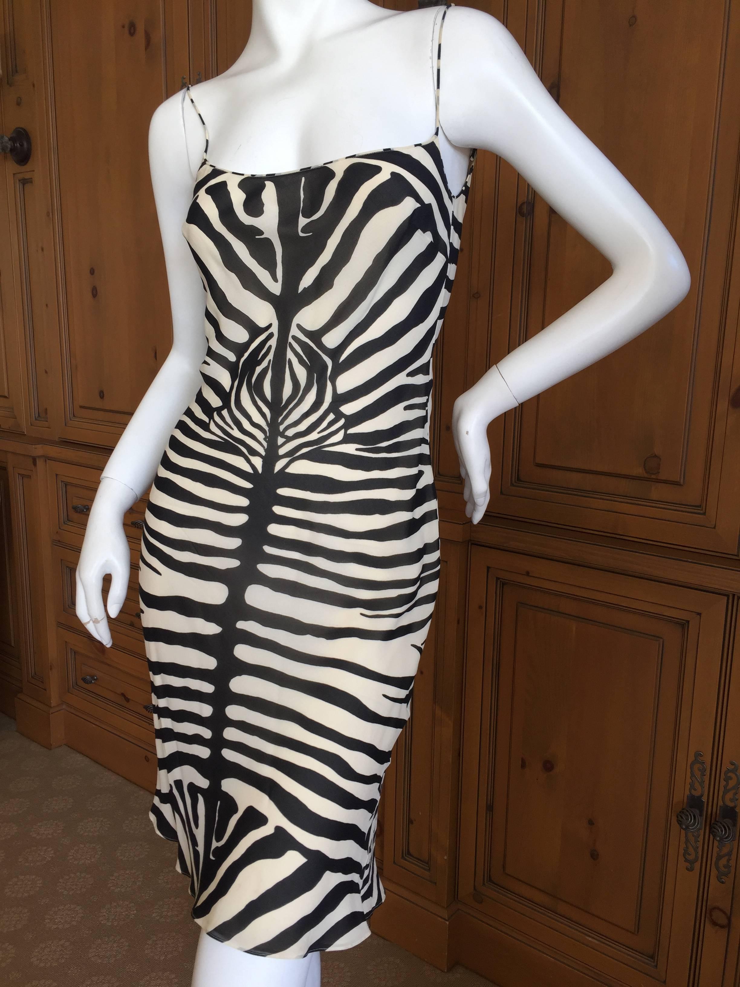 john galliano striped silk dress