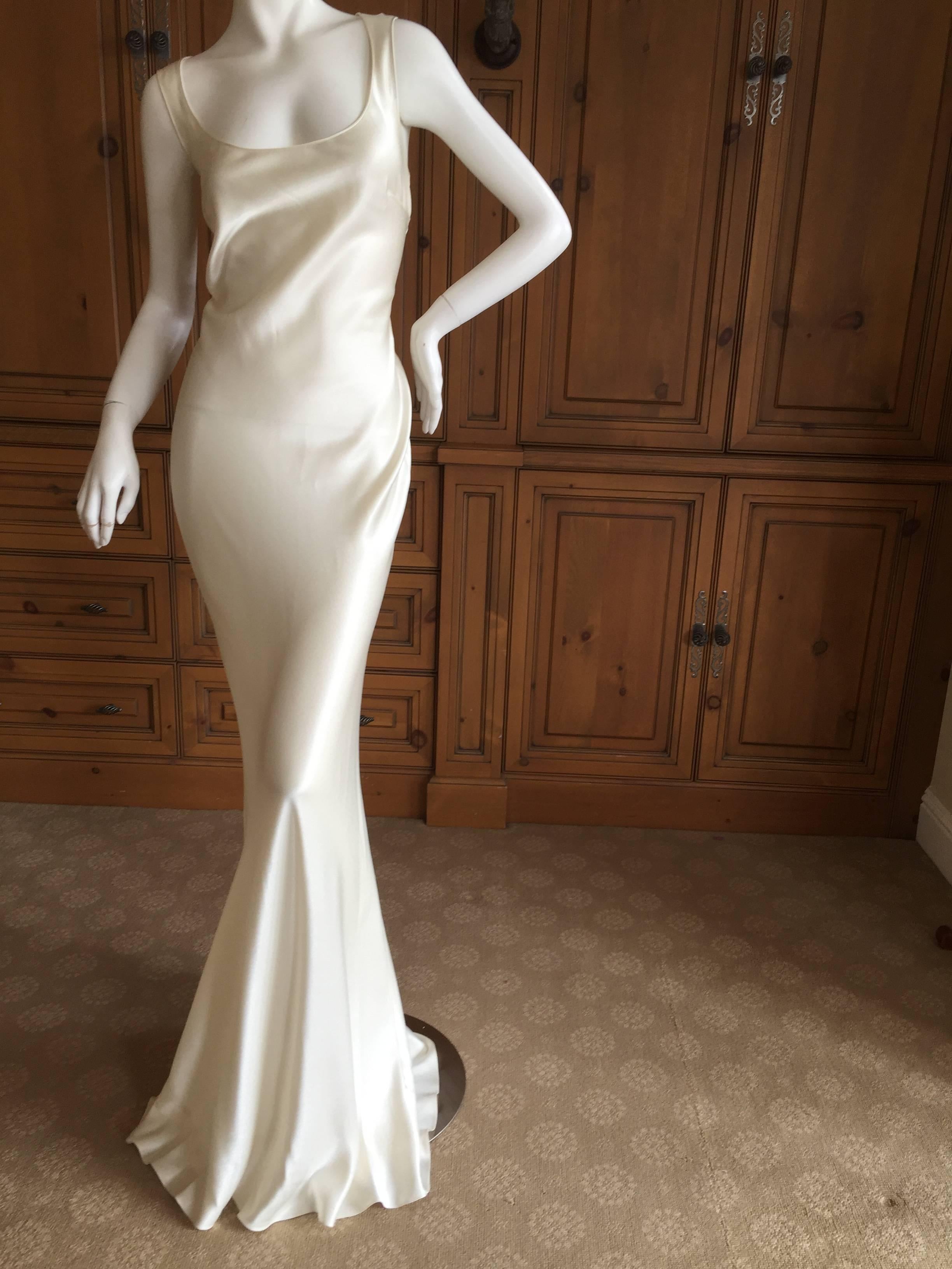 John Galliano Vintage 1990's Bias Cut Ivory / Pearl Evening Dress 1