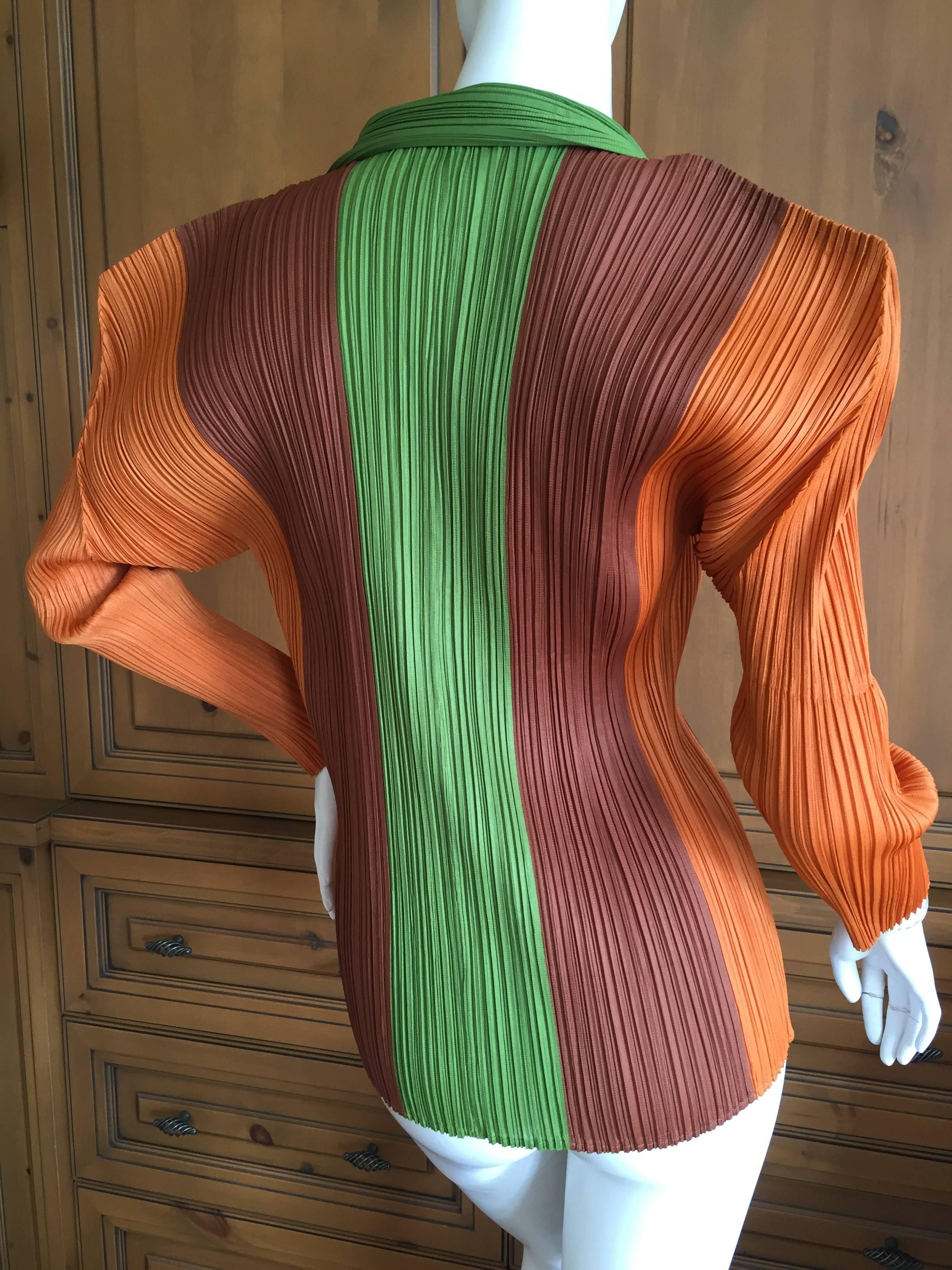 Issey Miyake Pleats Please Rare Vintage Color Block Jacket In Excellent Condition In Cloverdale, CA