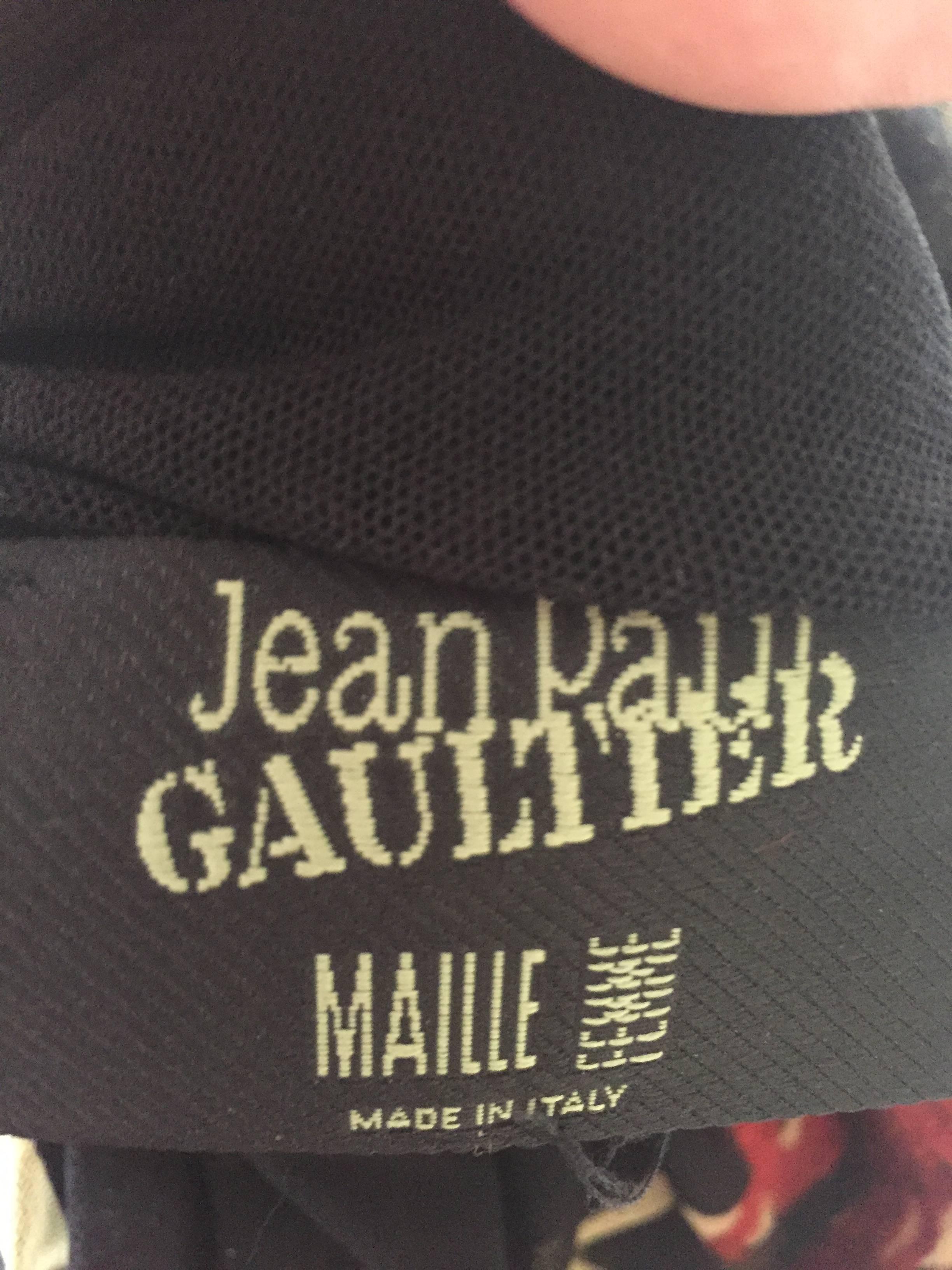 Jean Paul Gaultier Sheer Nautical Stripe Top with JPG Signature Script For Sale 3