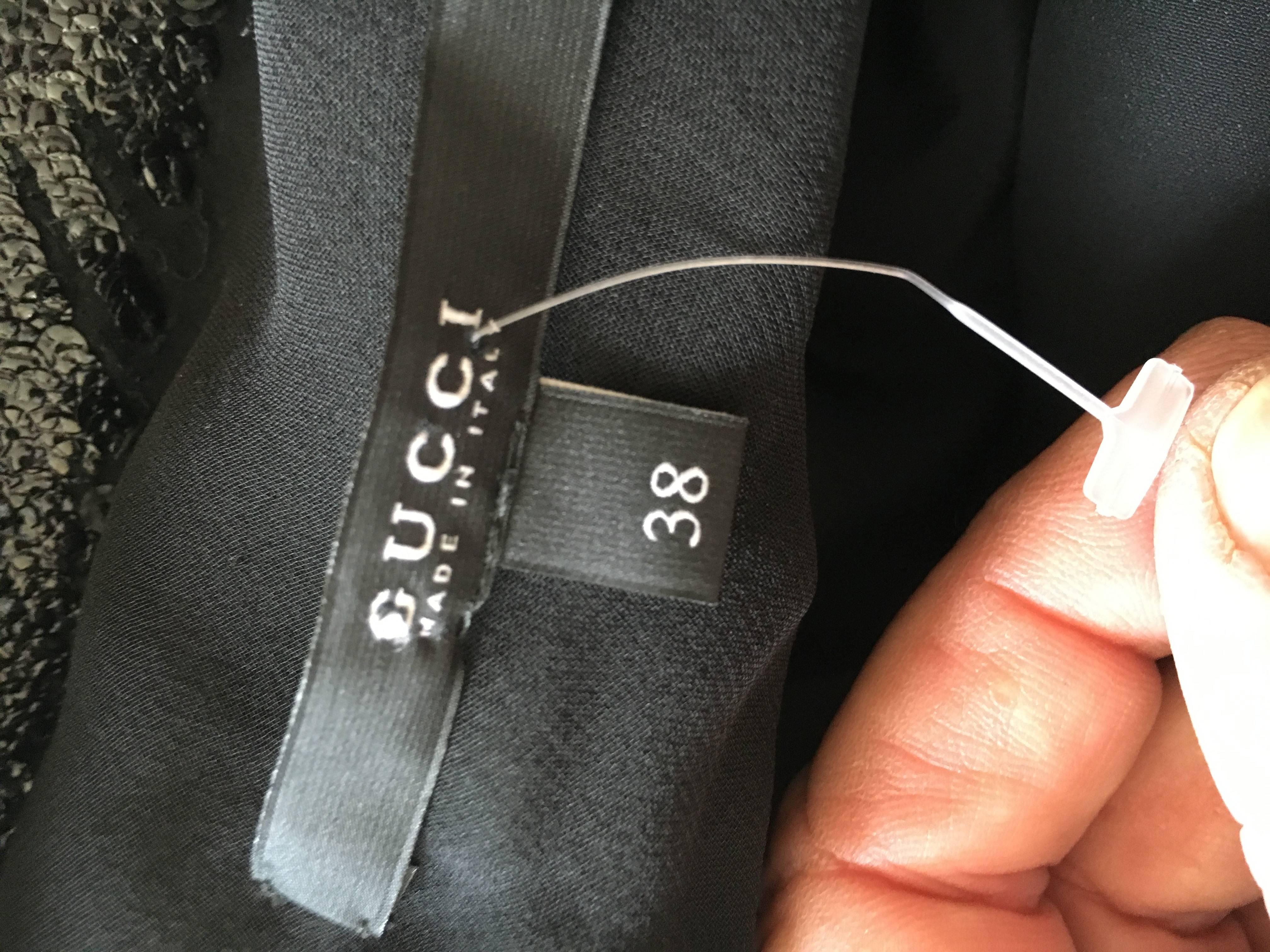 Gucci Litlte Black Dress with Harlequin Pattern Sequins For Sale 3
