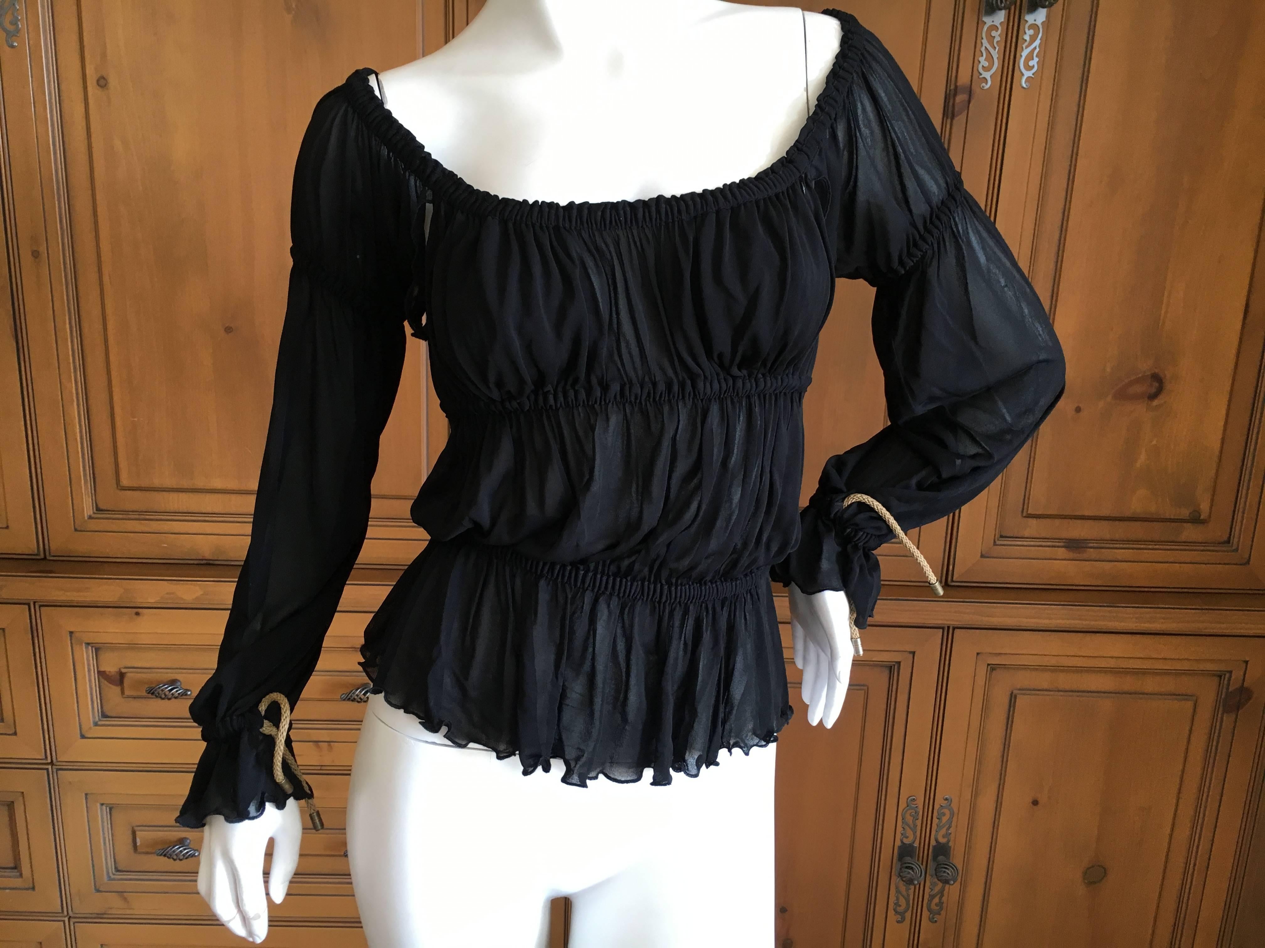 Yves Saint Laurent by Tom Ford Romantic Black Top For Sale 5