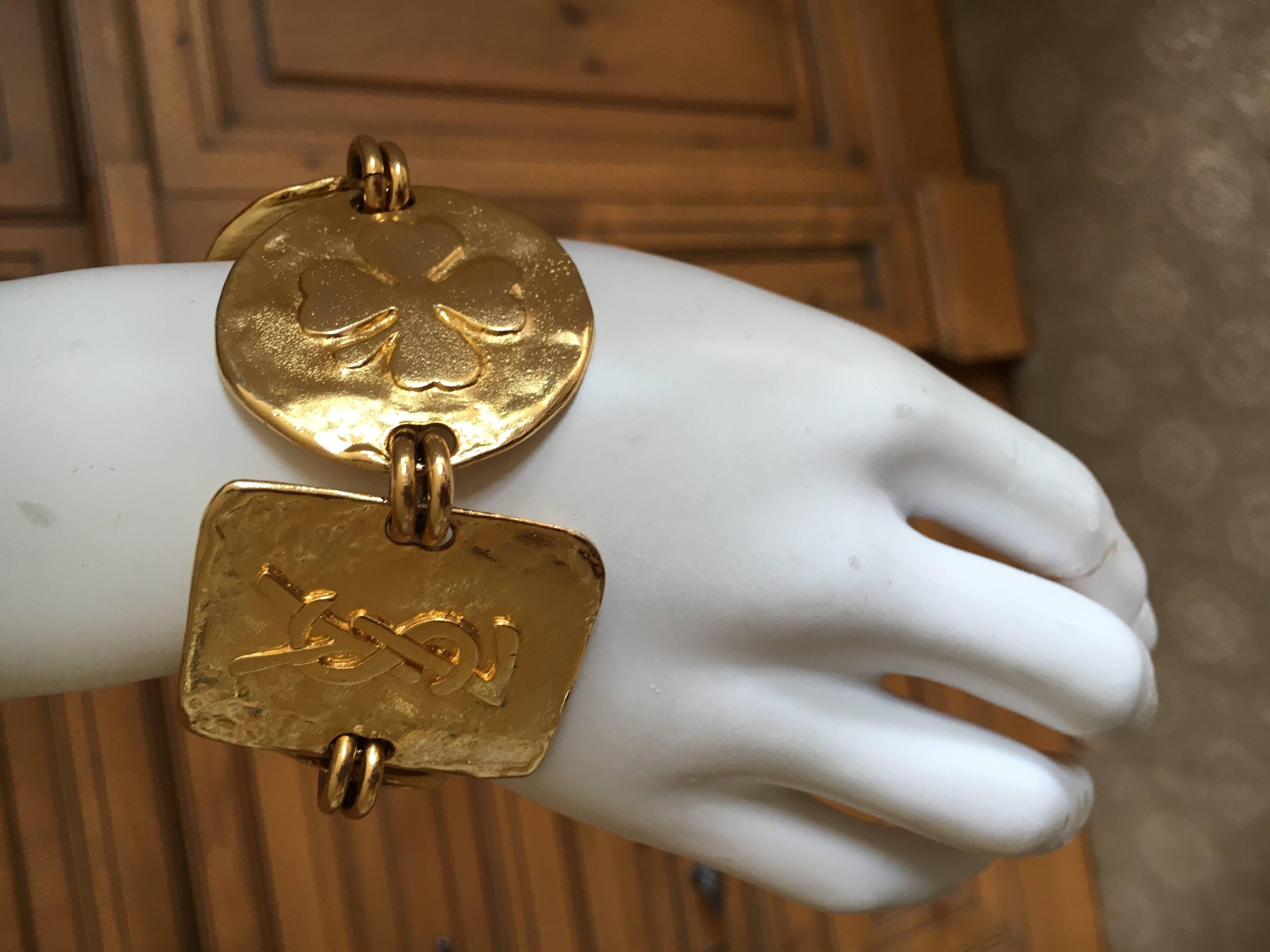 Yves Saint Laurent Rive Gauche 1970's Lucky Charm Bracelet For Sale 1