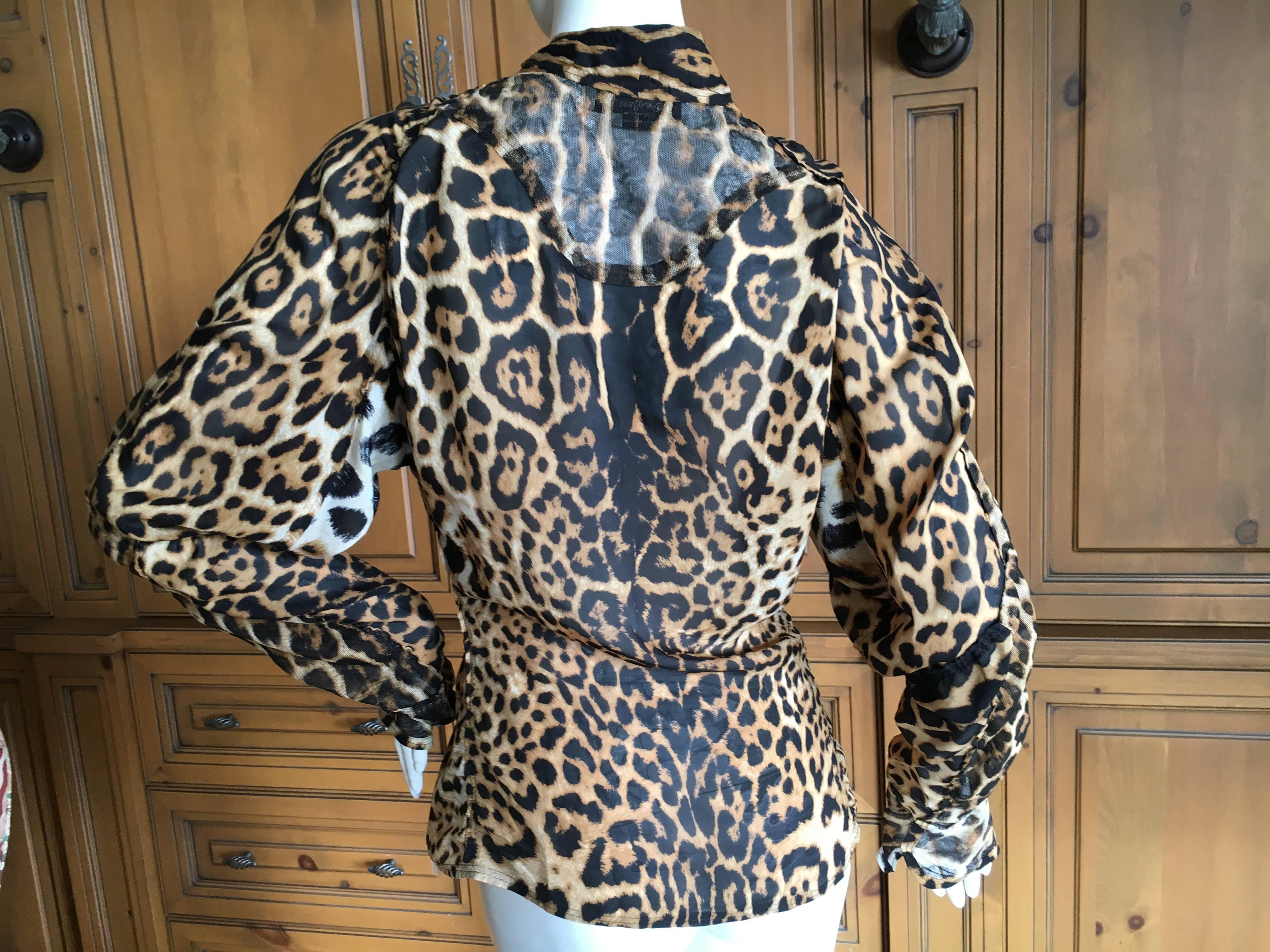 Yves Saint Laurent Silk Leopard Print Top by Tom Ford
Size 38
Bust 38