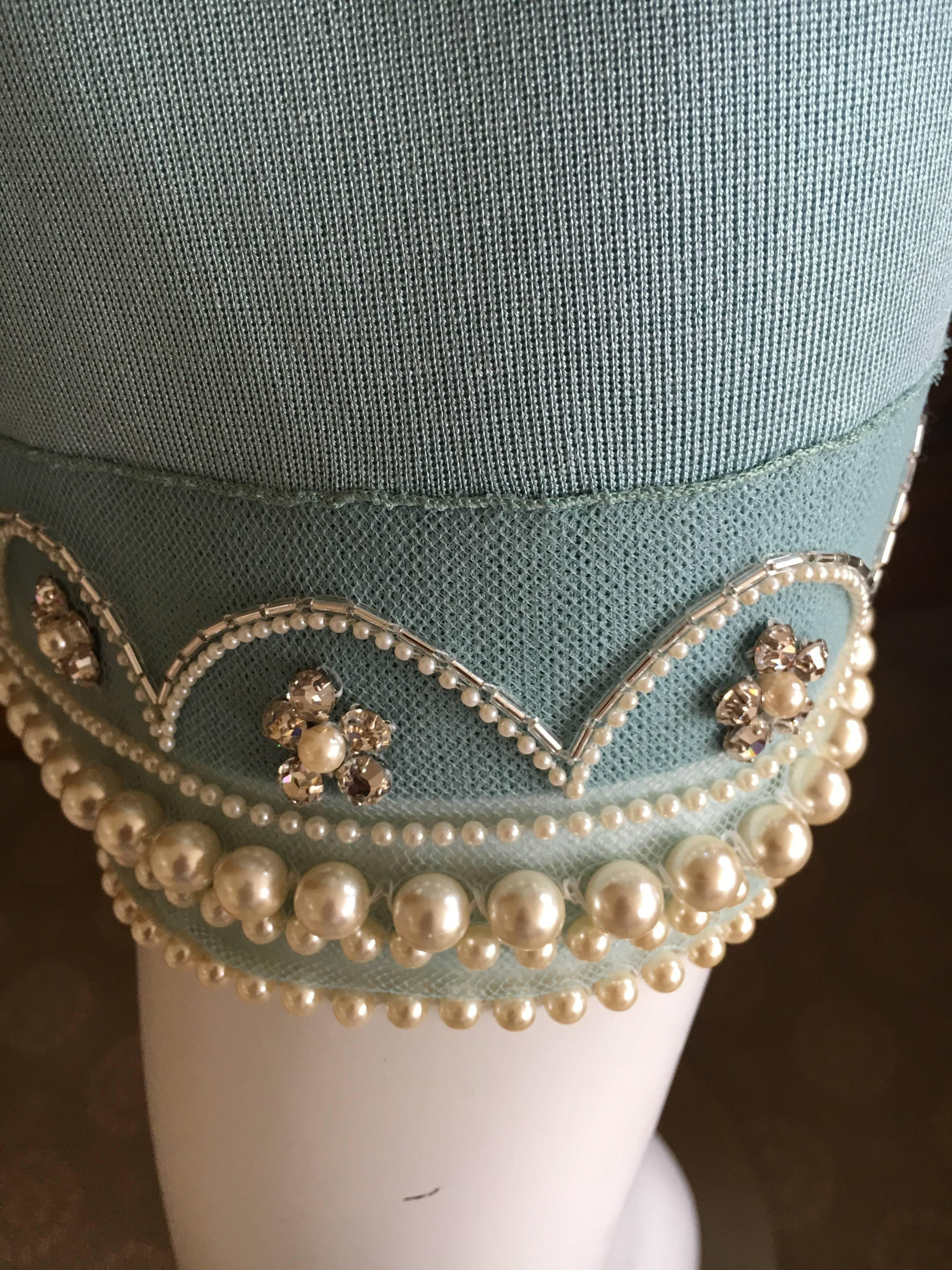 Christian Dior Chic Silk Dress with Lesage Trompe-l'œil Pearl and Crystal Jewels 2