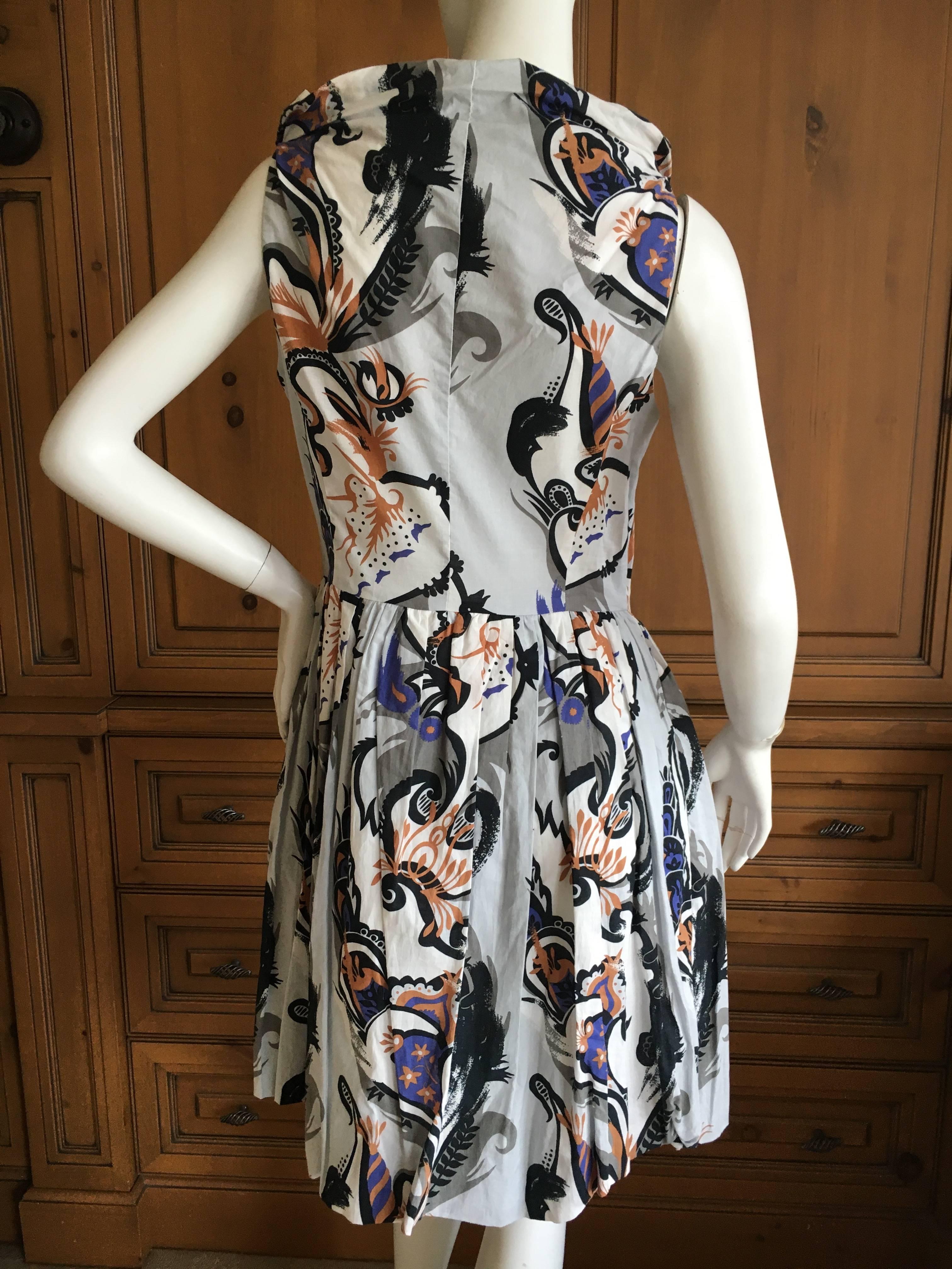 Vivienne Westwood Paisley Cotton Day Dress for Anglomania Size 42 For Sale 1