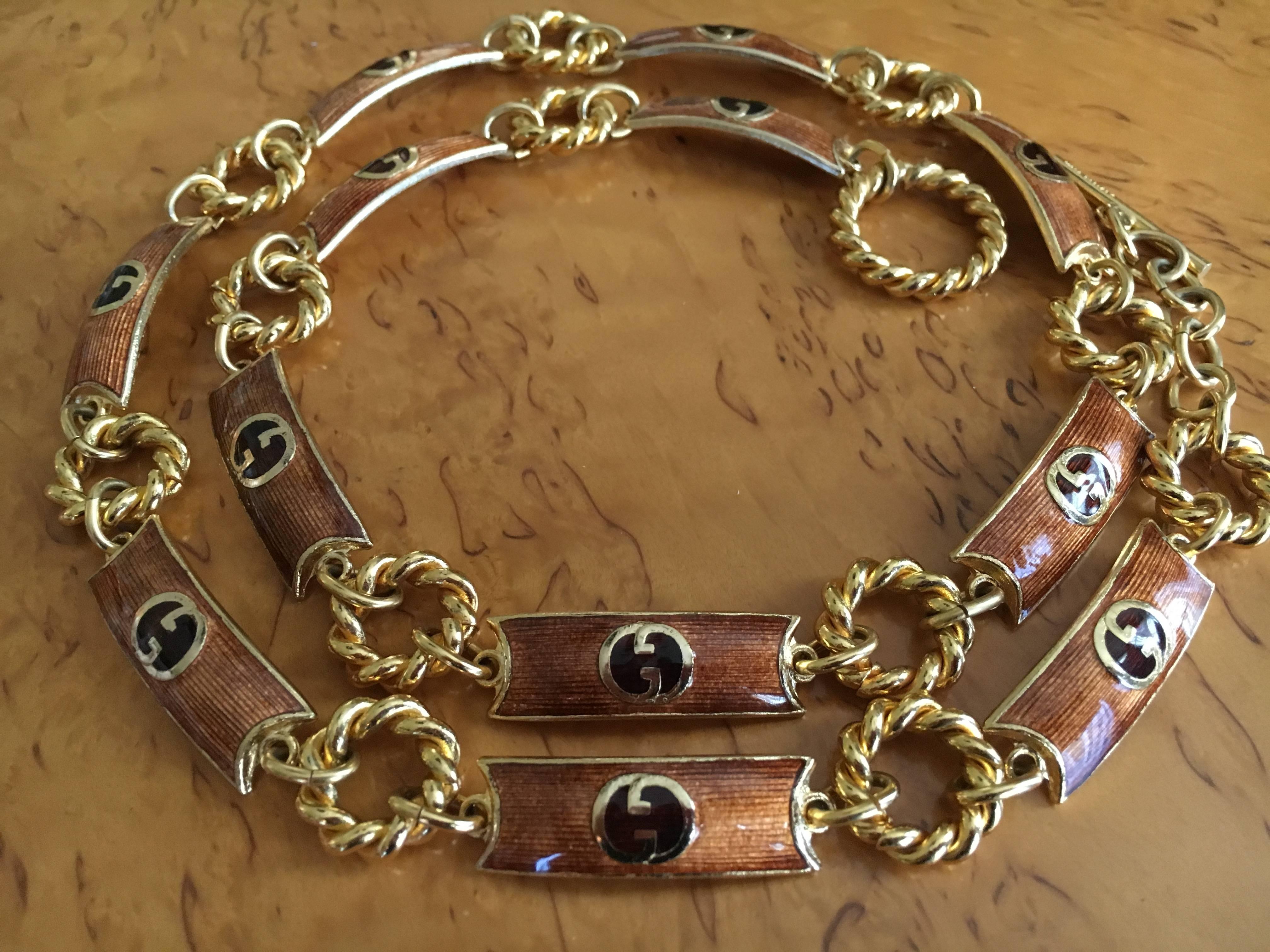 vintage gucci chain belt