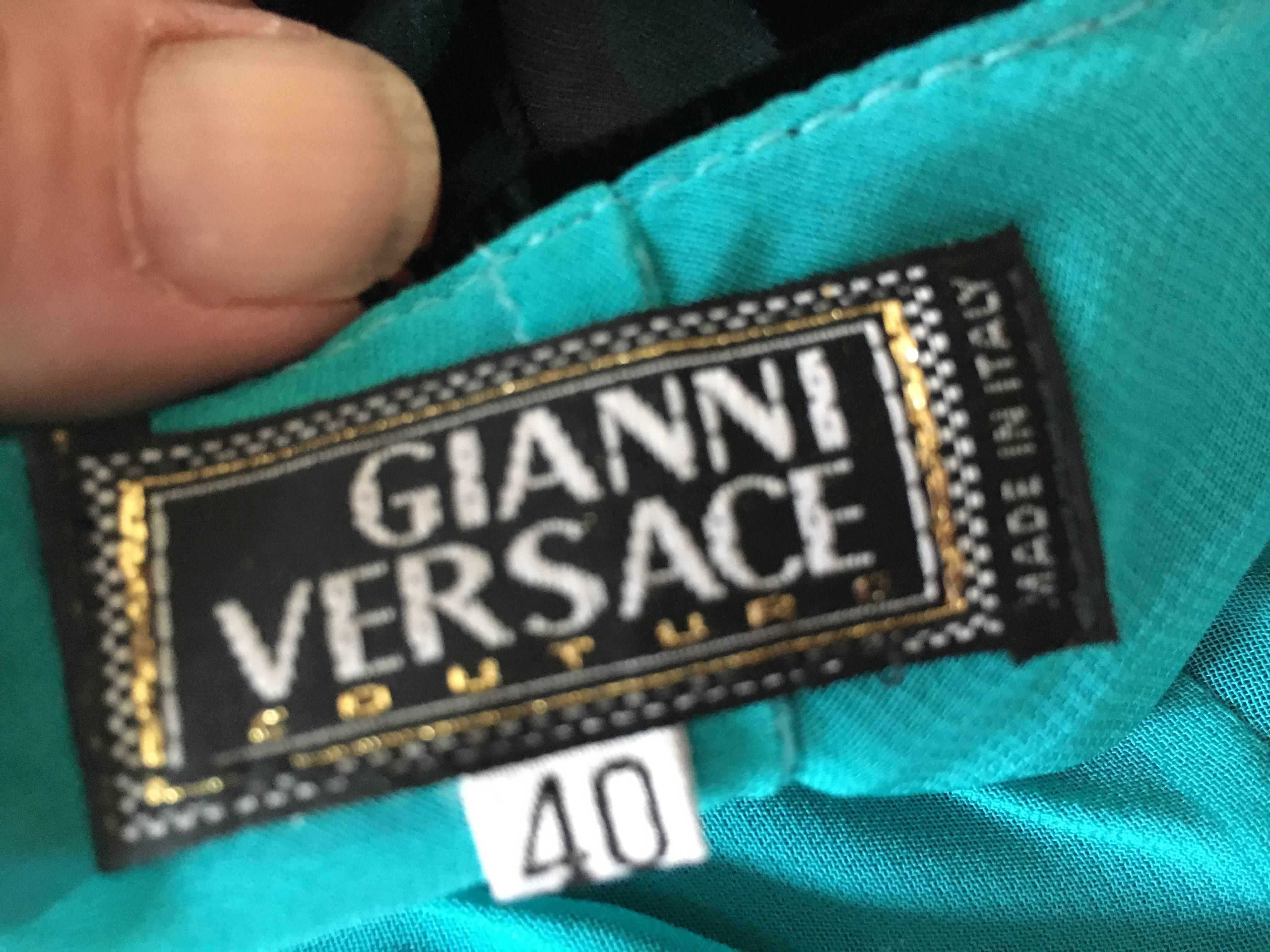 Gianni Versace Vintage Devore Velvet Skirt For Sale 1