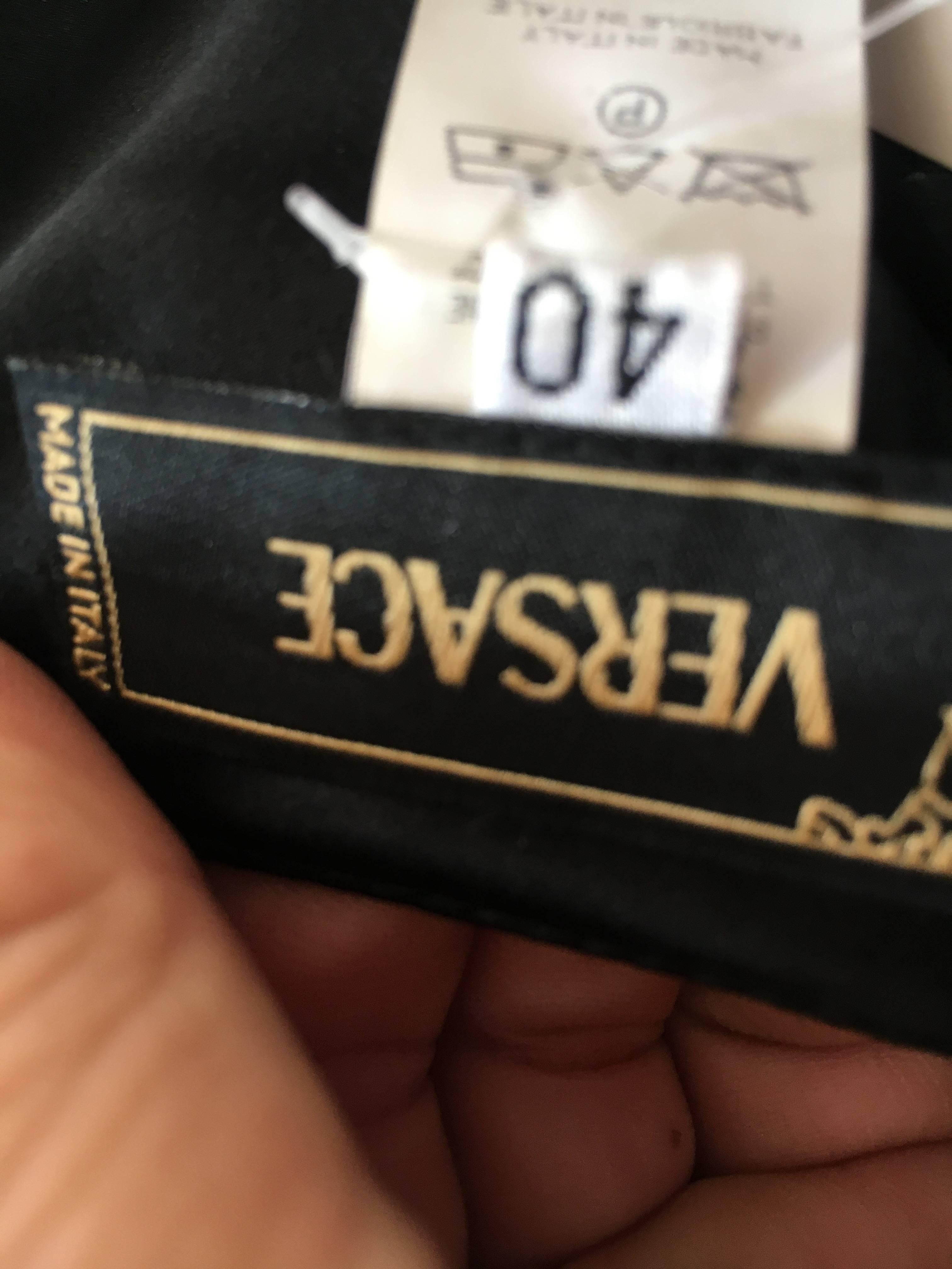 Versace Vintage Sexy Little Black Bondage Buckle Cocktail Dress  Size 40 In Excellent Condition In Cloverdale, CA