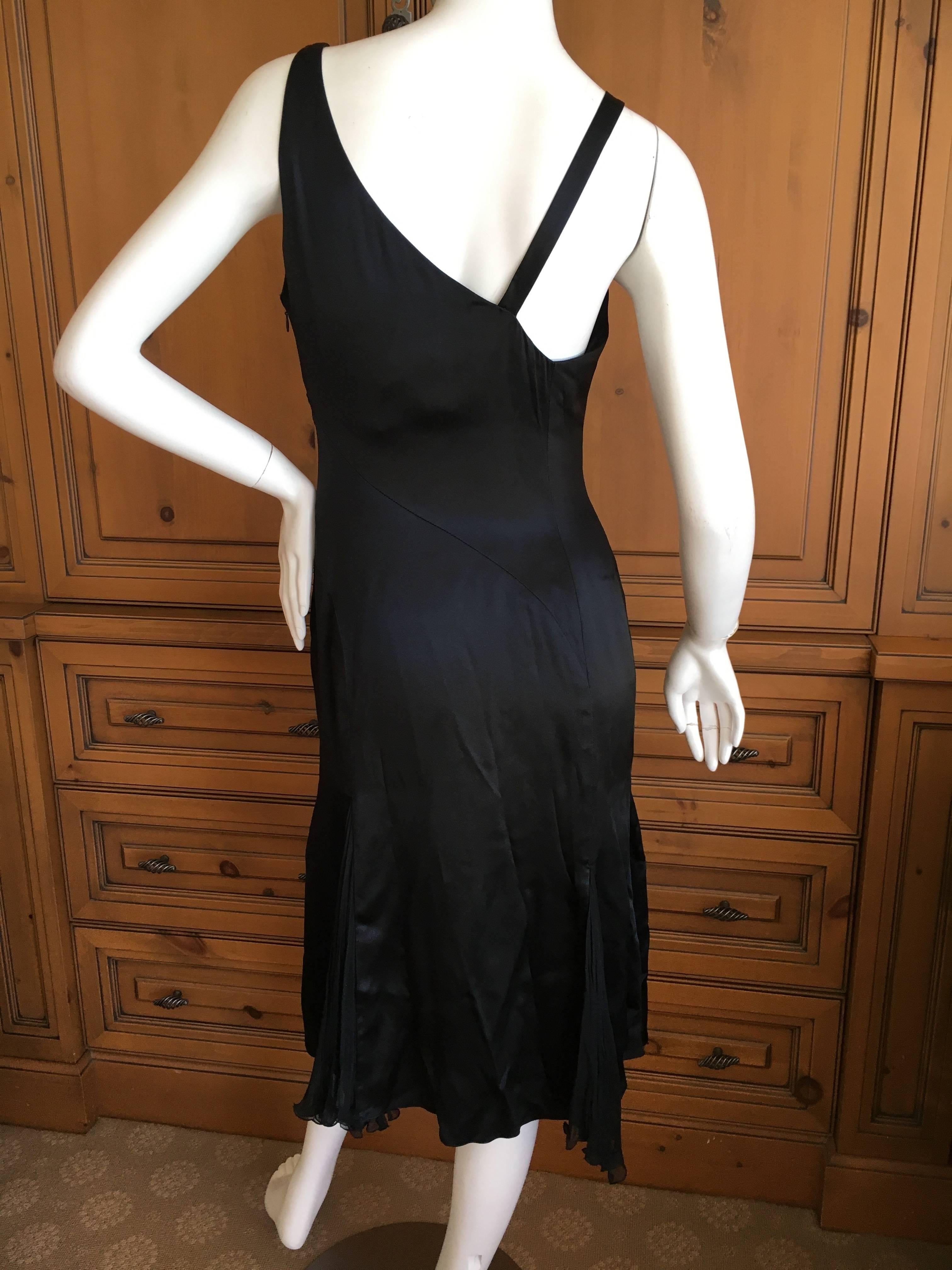 Versace Vintage Sexy Little Black Bondage Buckle Cocktail Dress  Size 40 2