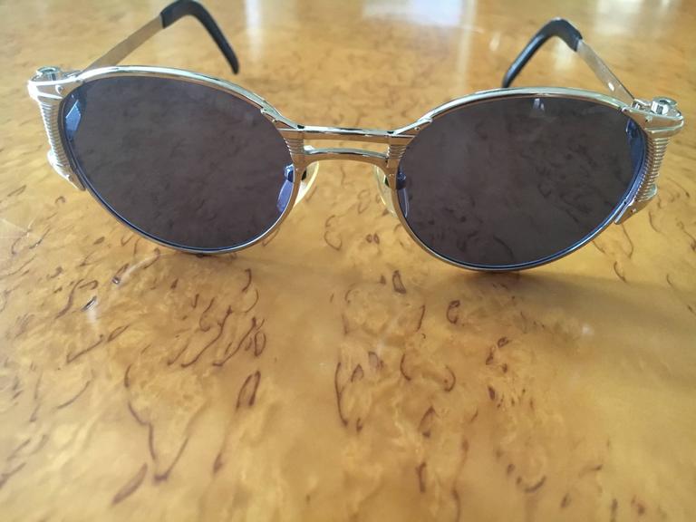 Jean Paul Gaultier 56-5105 Sunglasses in Case 1980's For Sale at 1stDibs