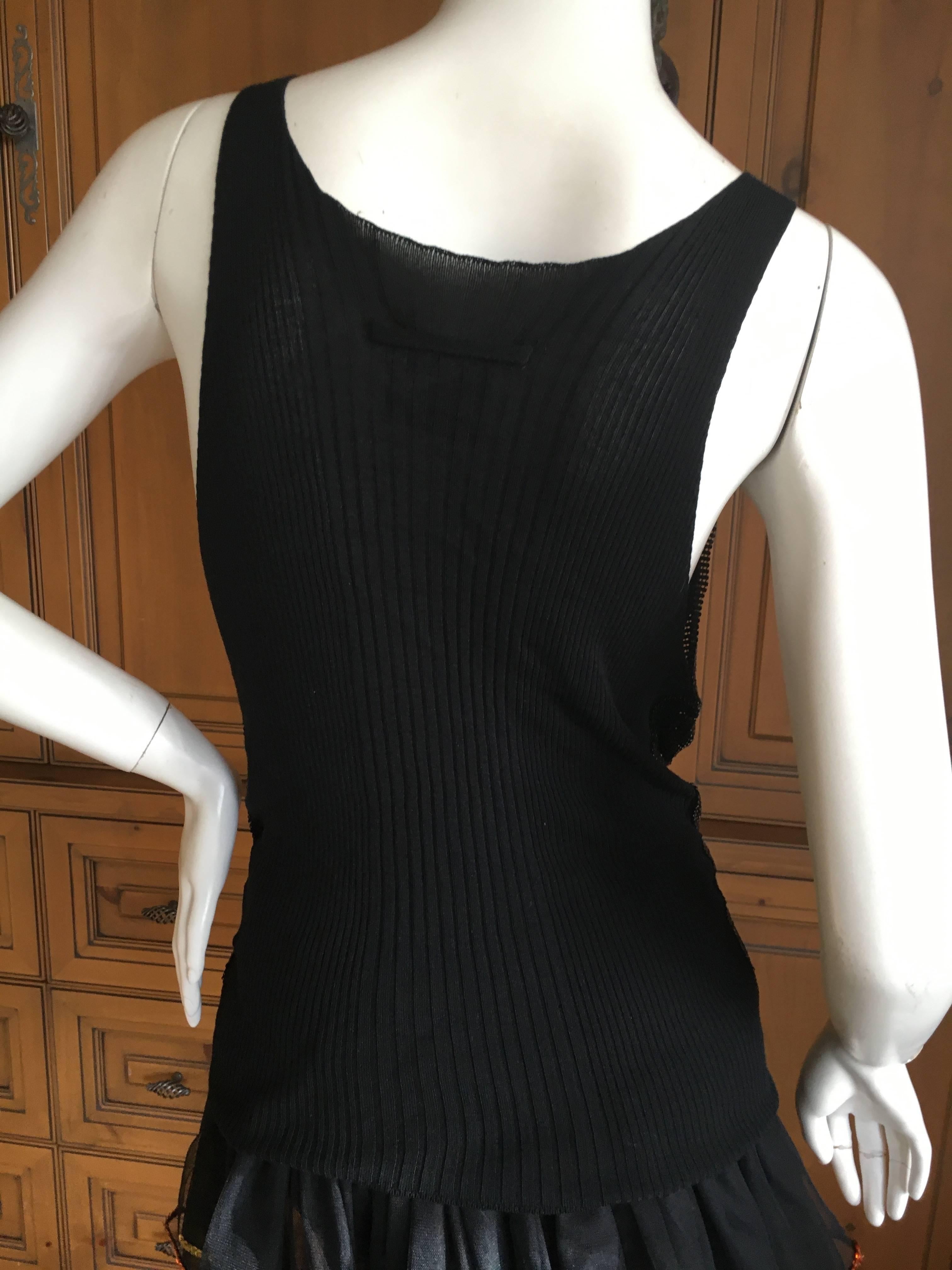 Jean Paul Gaultier Vintage 90's Draped Black Metal Mesh Evening Tank Top 2