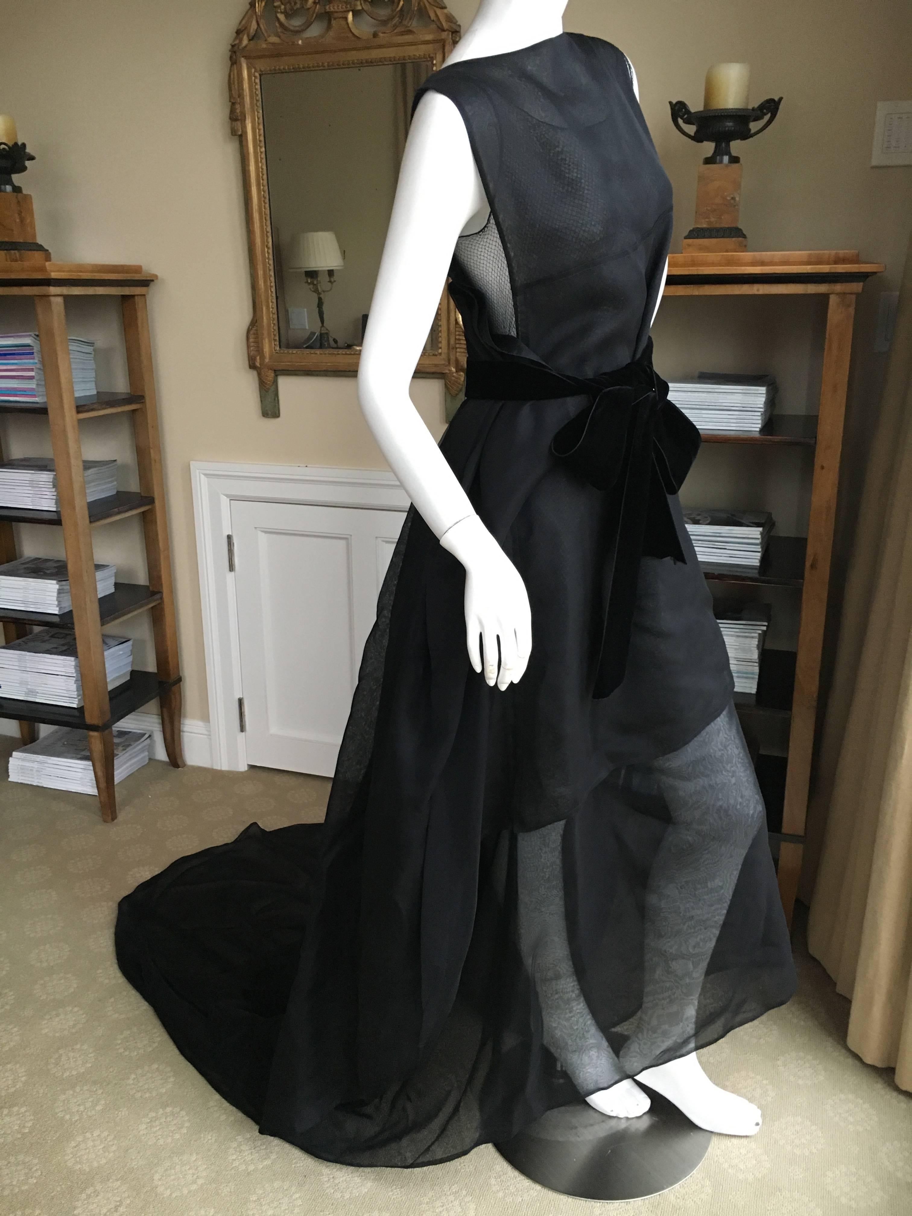 Yves Saint Laurent by Tom Ford Fall 2002 Final Look Black Wedding Dress  For Sale 2