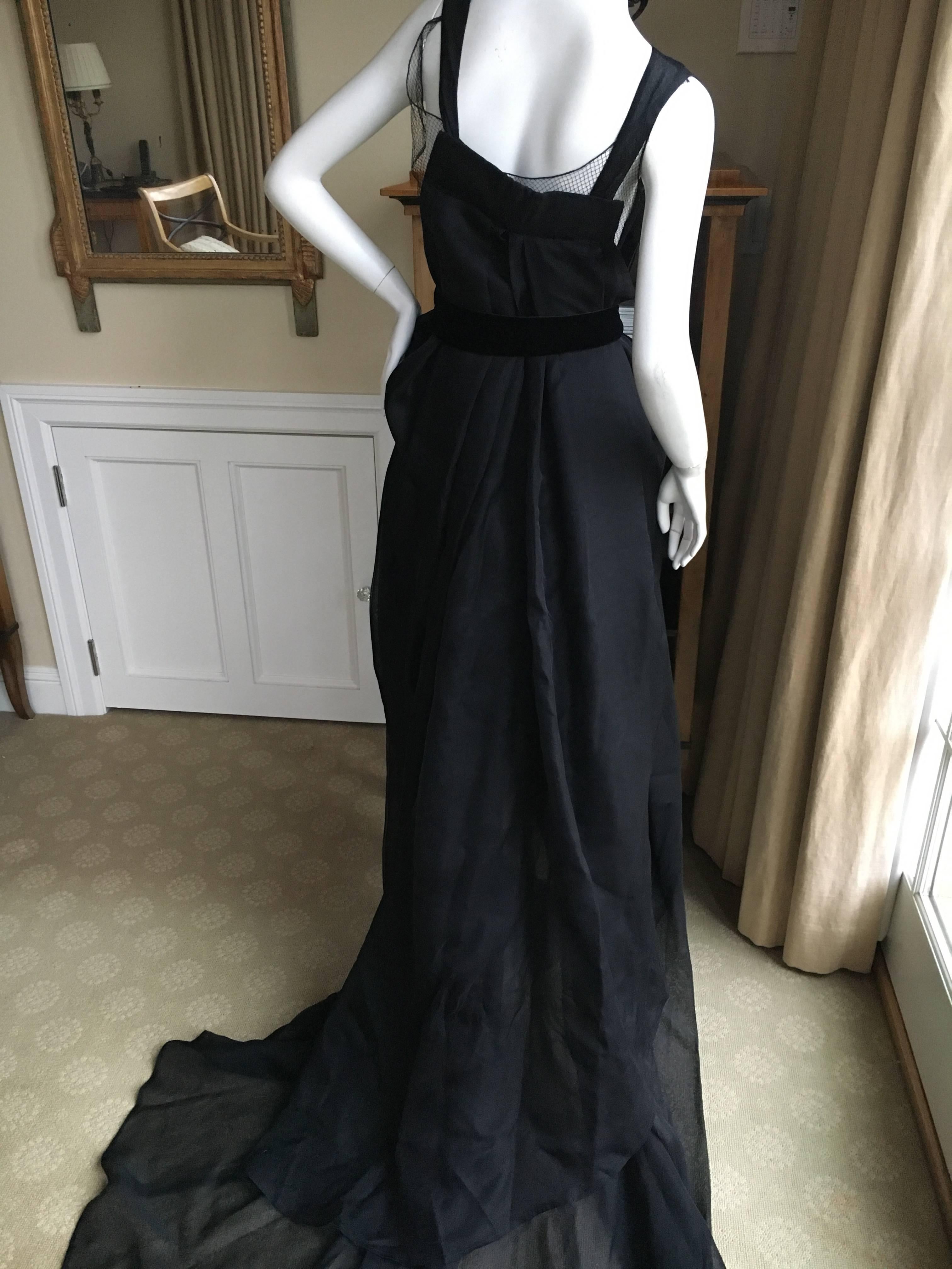 Yves Saint Laurent by Tom Ford Fall 2002 Final Look Black Wedding Dress  For Sale 1