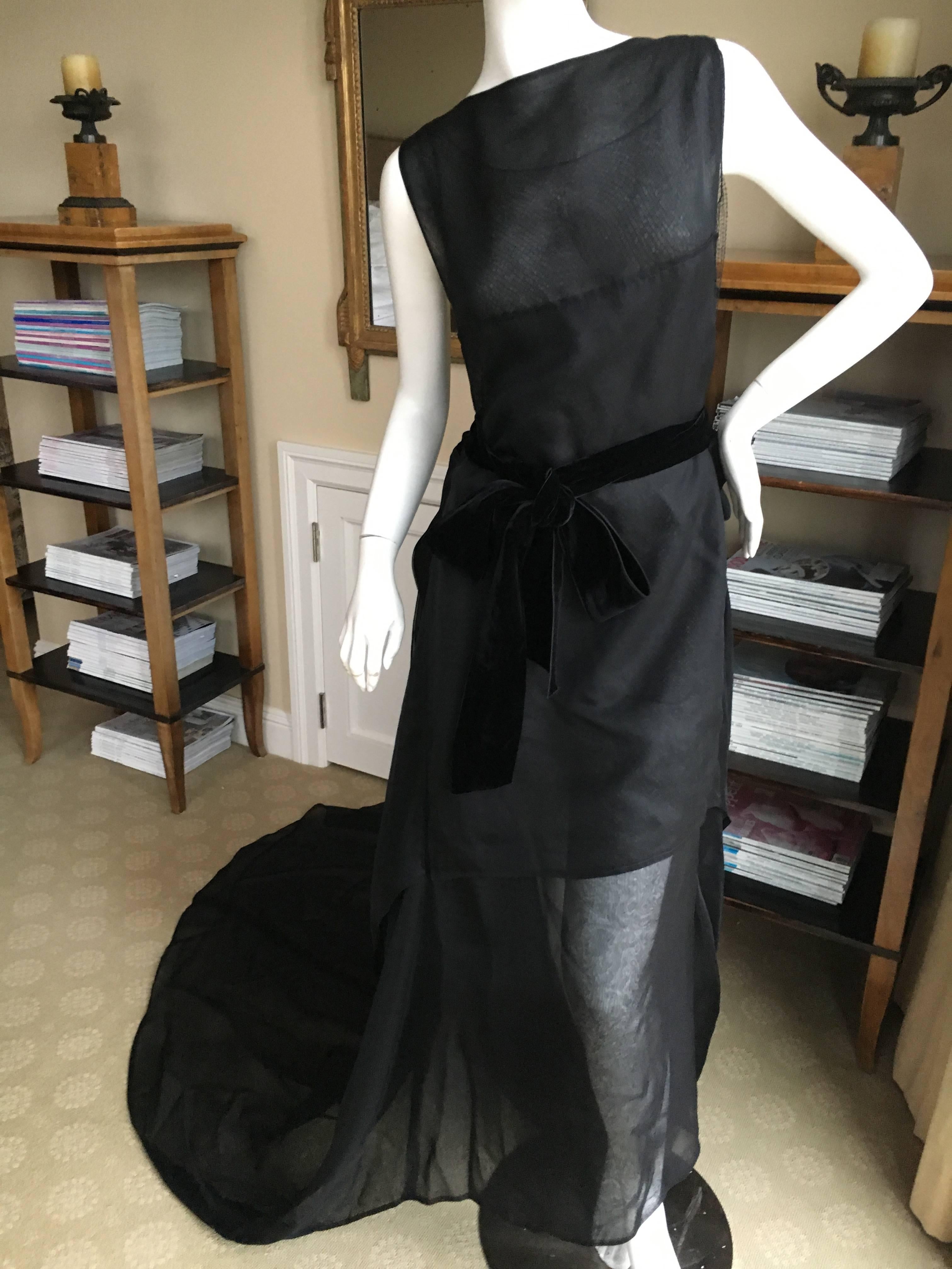 Yves Saint Laurent by Tom Ford Fall 2002 Final Look Black Wedding Dress  For Sale 3