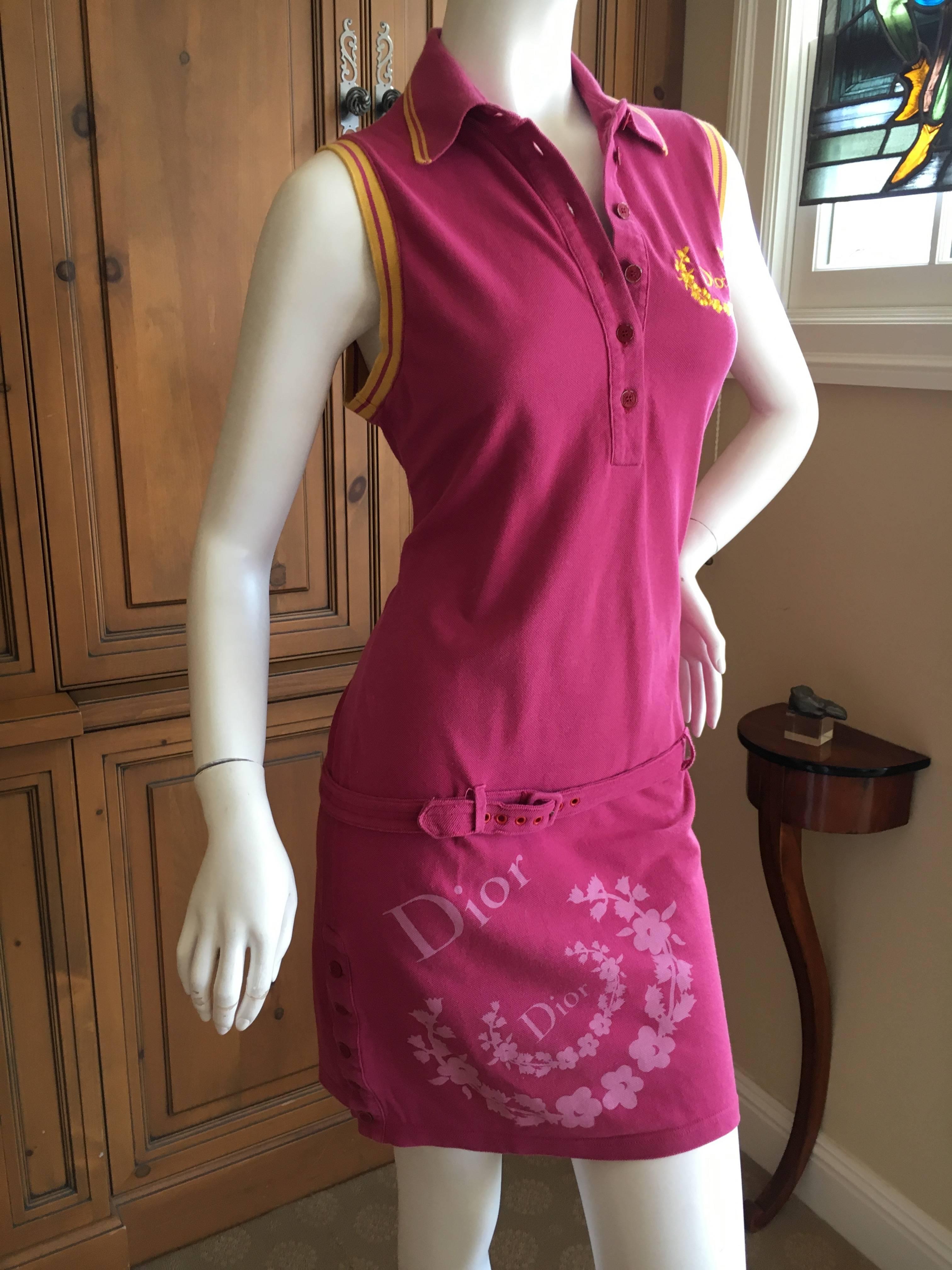 Christian Dior by Galliano Cotton Sleeveless Polo Dress For Sale 2