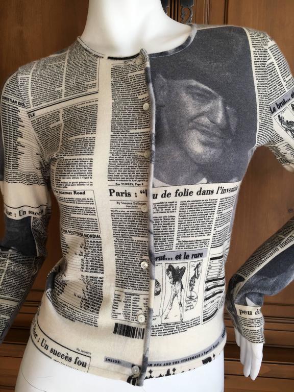 Rare Christian Dior by Galliano Pure Cashmere Dior Gazette