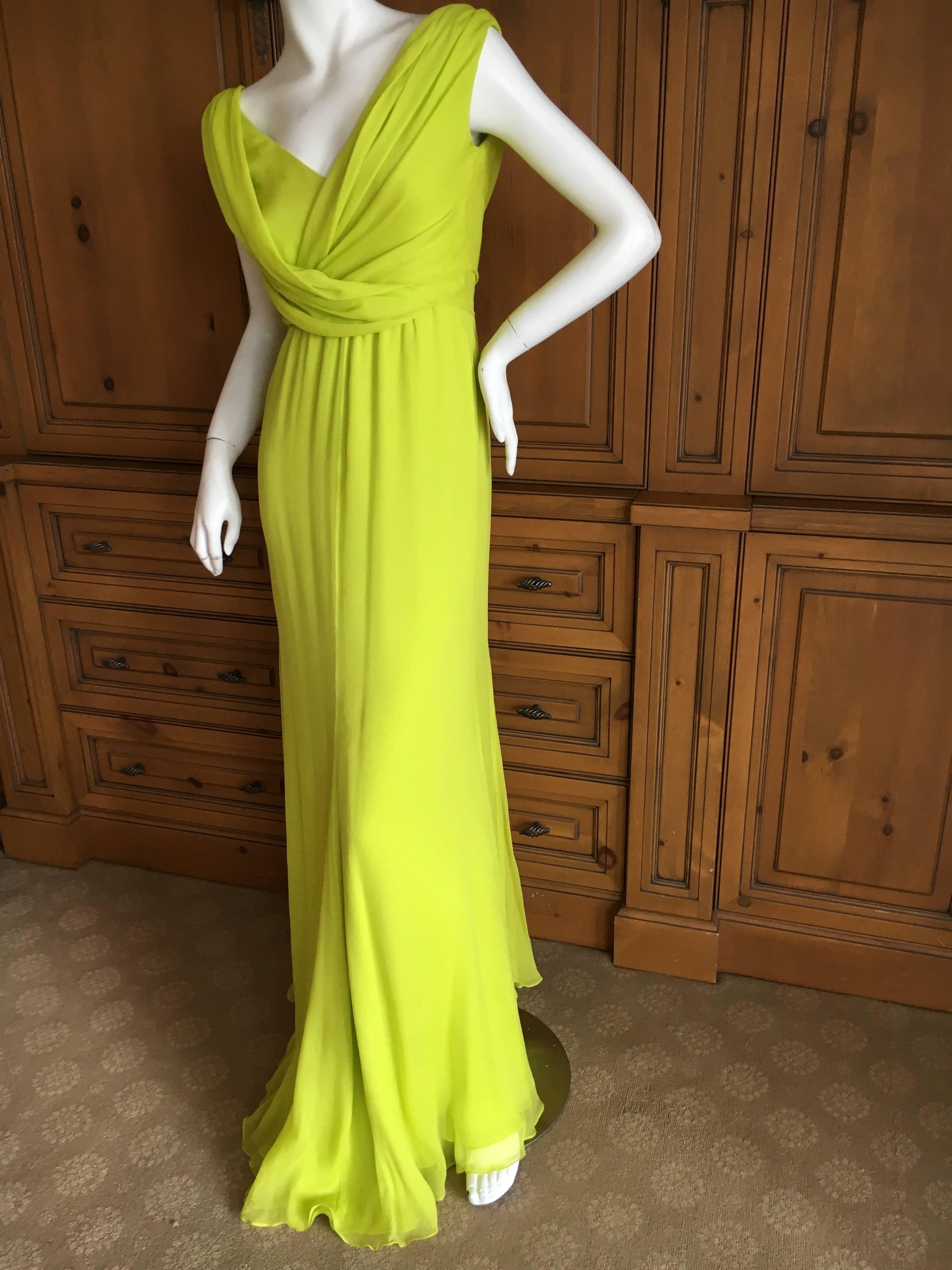oscar de la renta green gown