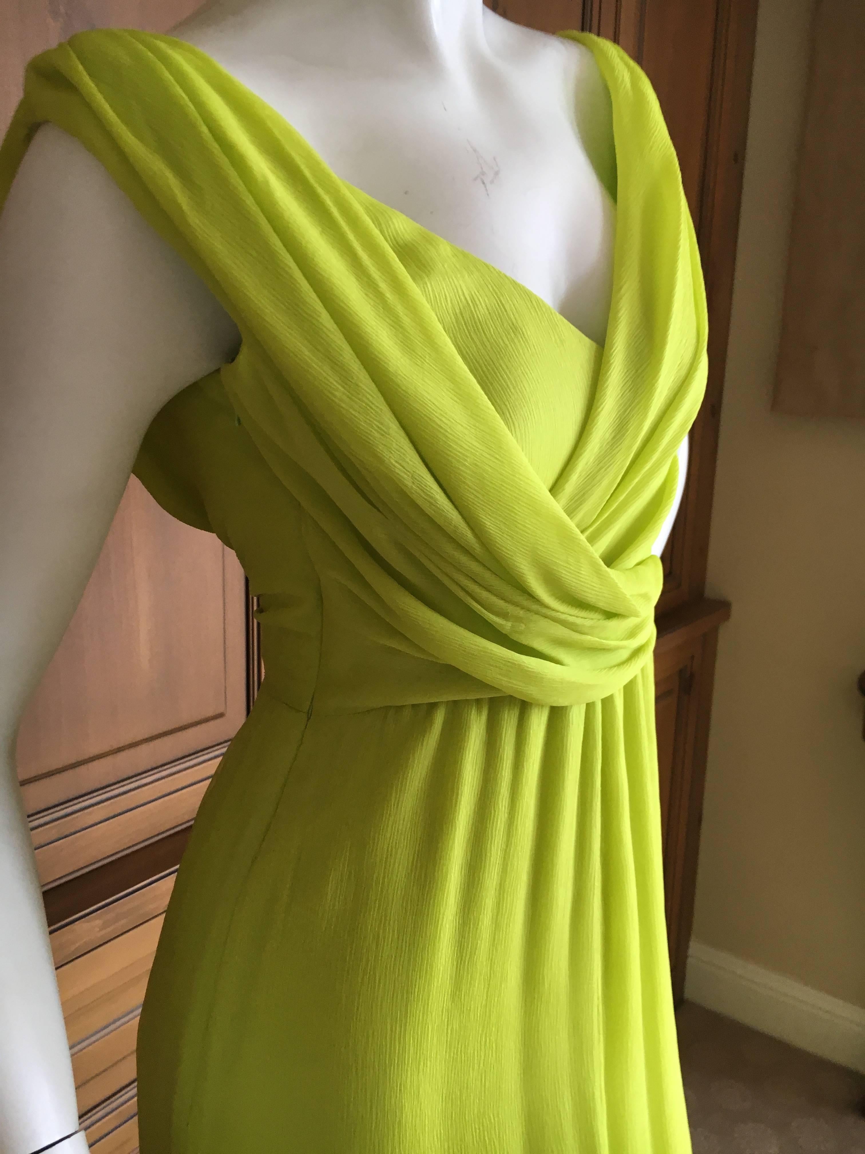 green oscar de la renta dress