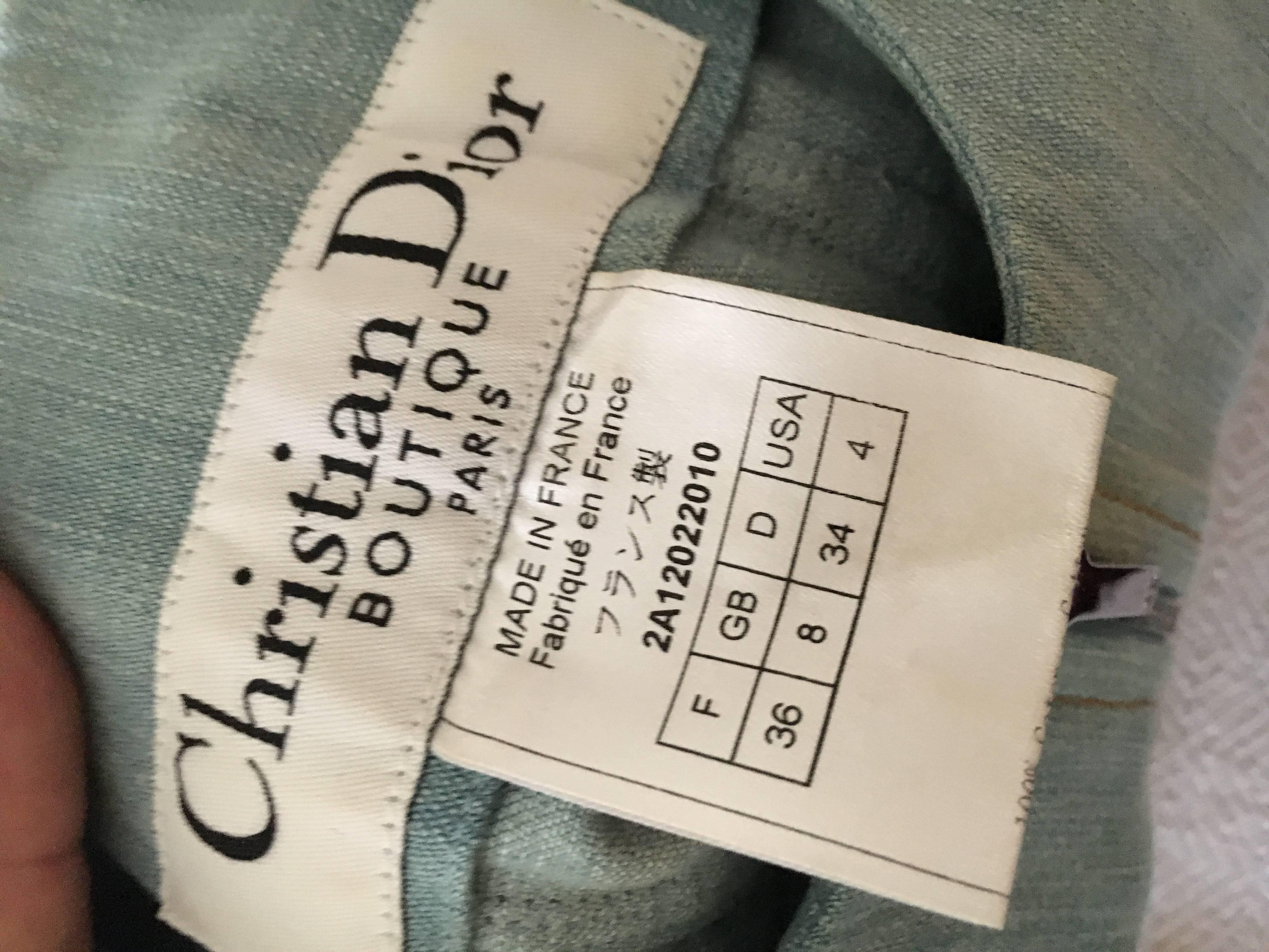 Women's Christian Dior by John Galliano Denim Blue Jean Corset Lace Jacket For Sale