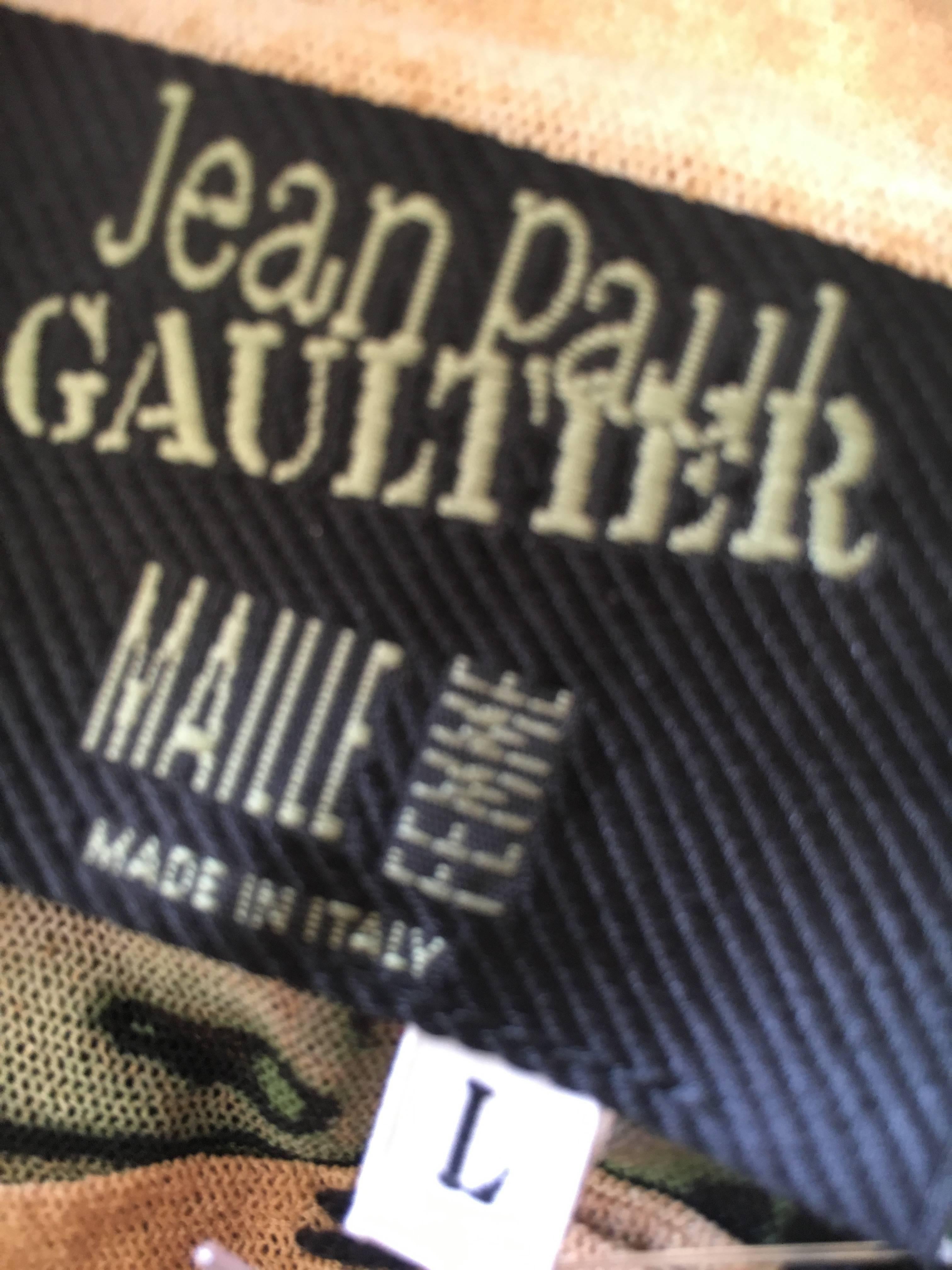 Jean Paul Gaultier Maille Femme Vintage Portrait Cardigan For Sale 1