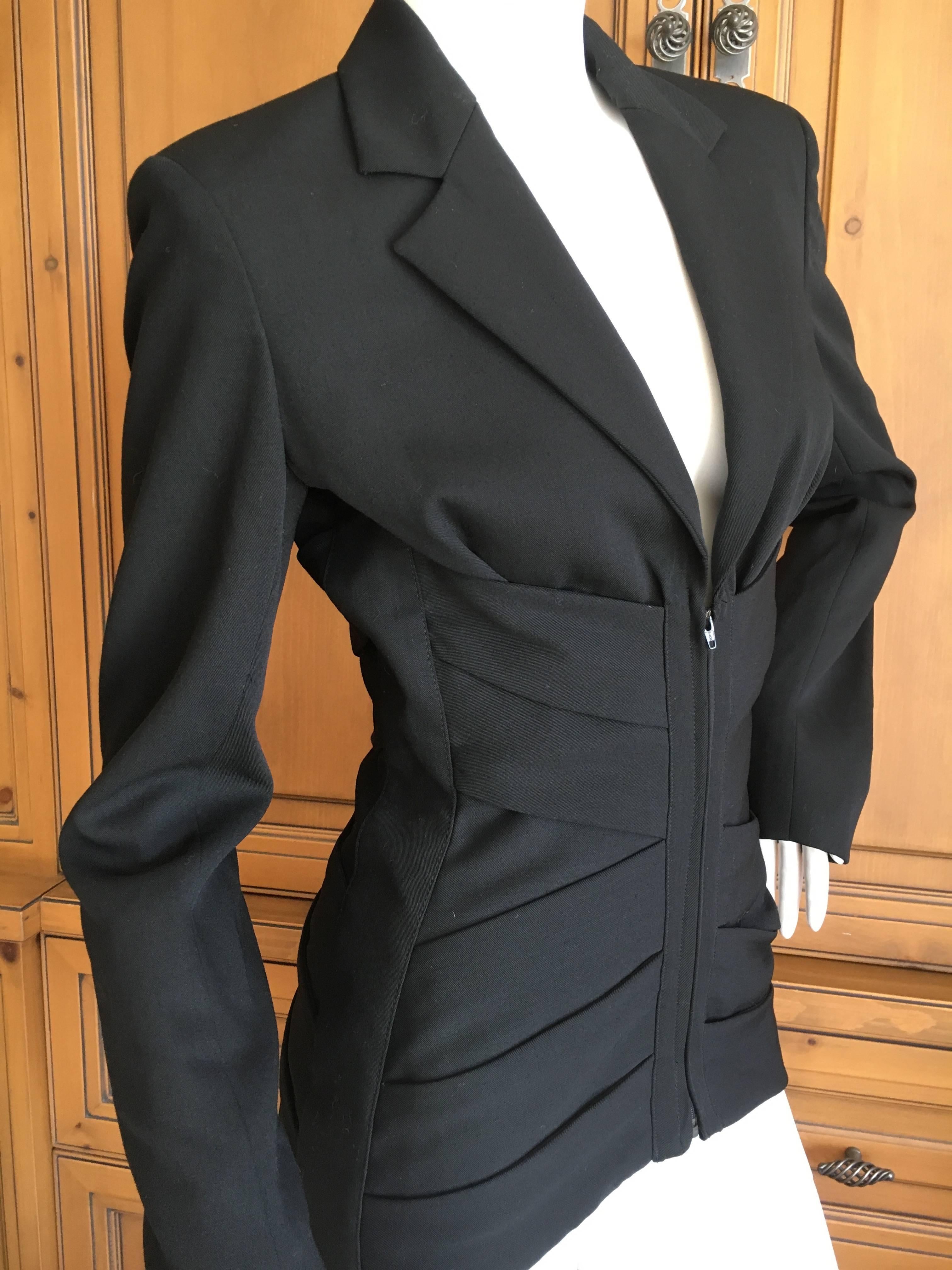 Jean Paul Gaultier Black Corset Backed Bandage Jacket In Excellent Condition In Cloverdale, CA