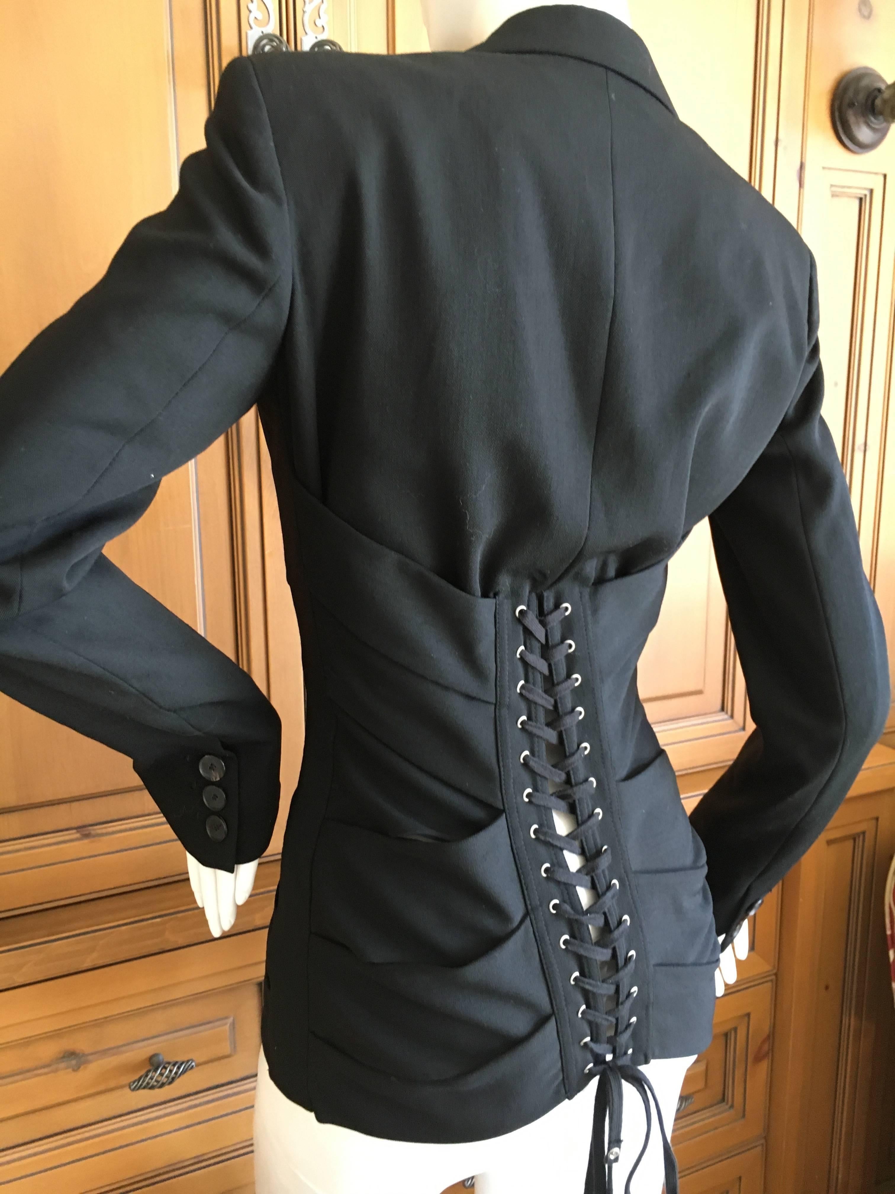 black corset blazer
