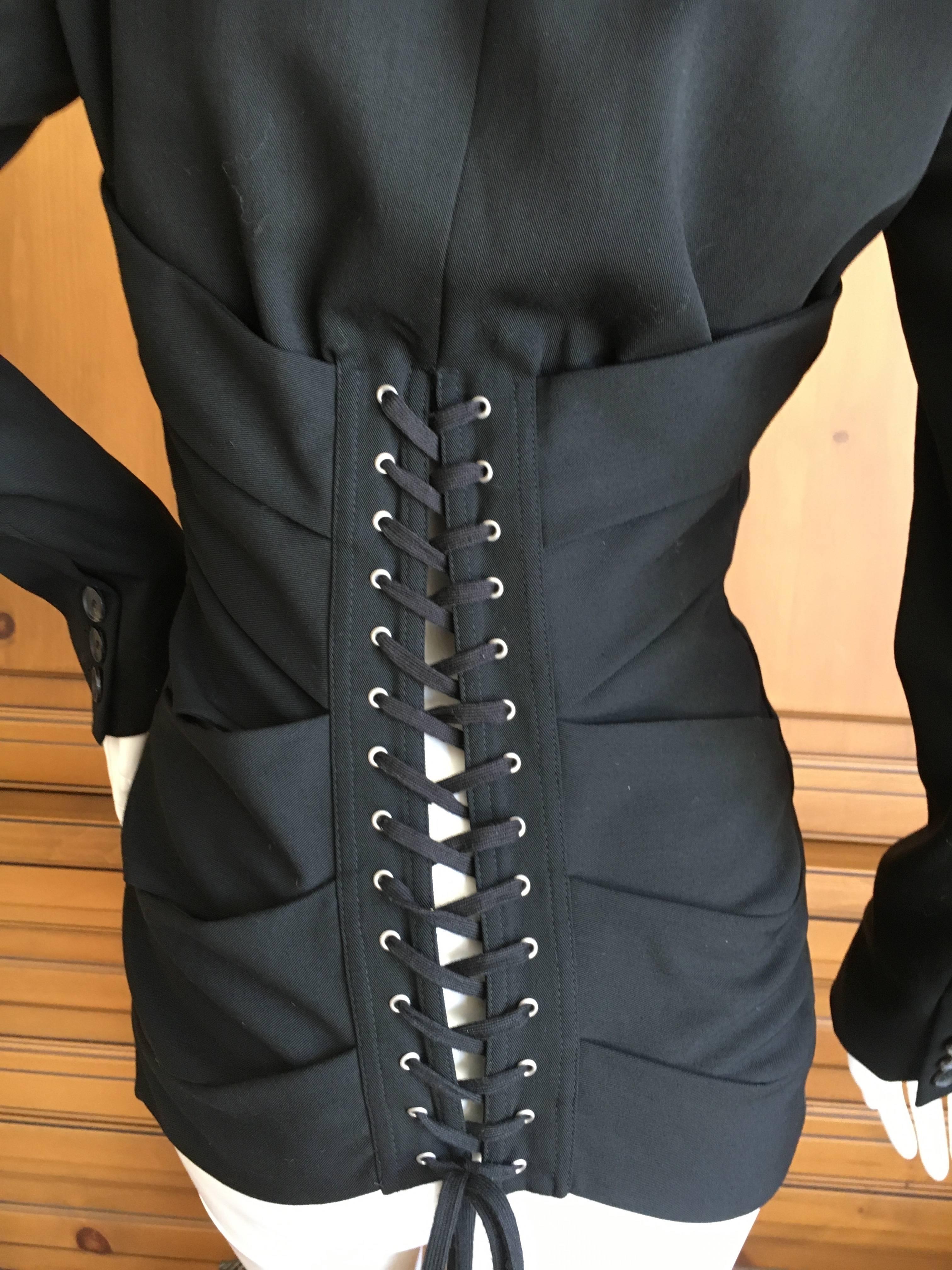 Women's Jean Paul Gaultier Black Corset Backed Bandage Jacket