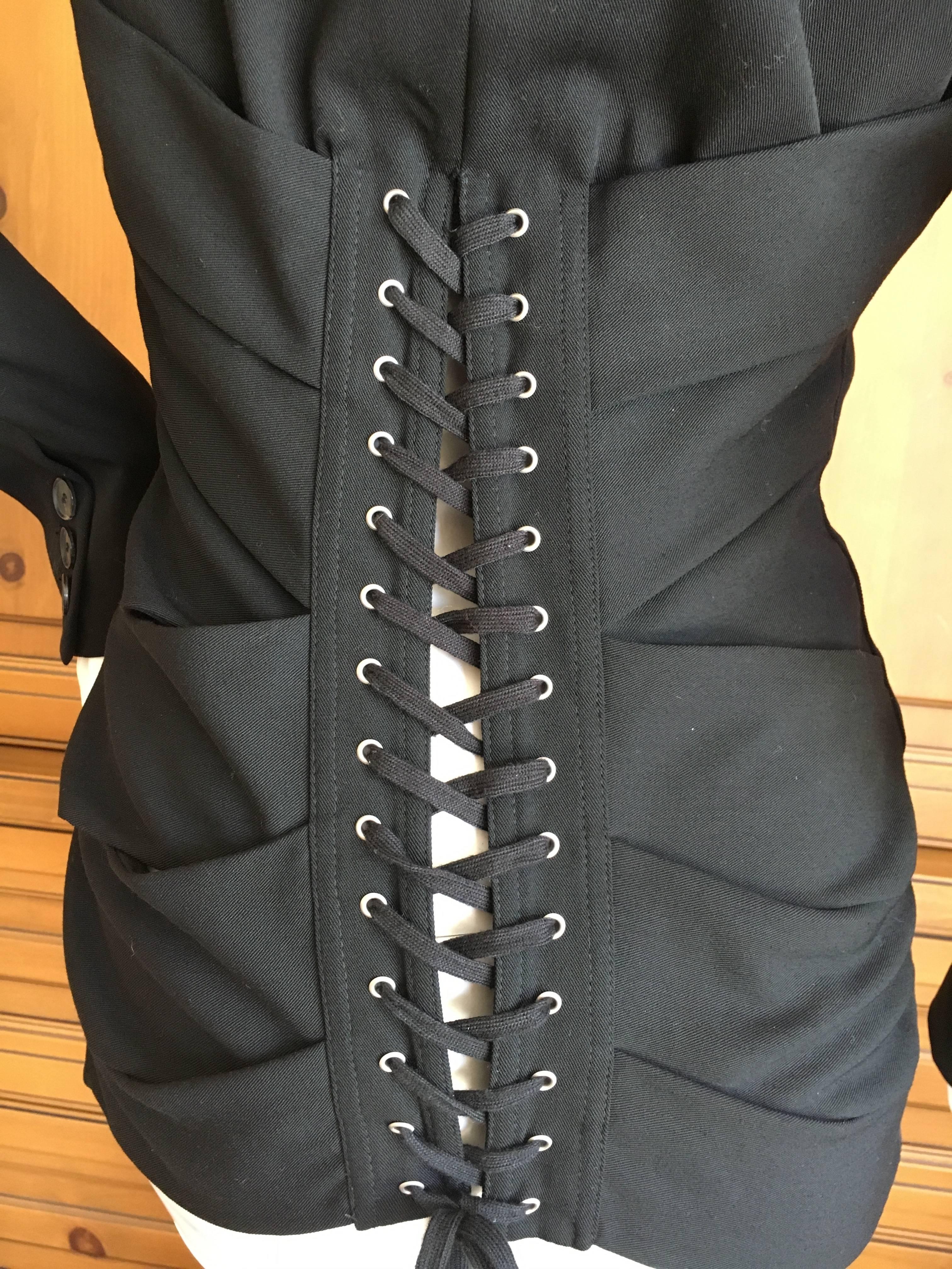 Jean Paul Gaultier Black Corset Backed Bandage Jacket 2