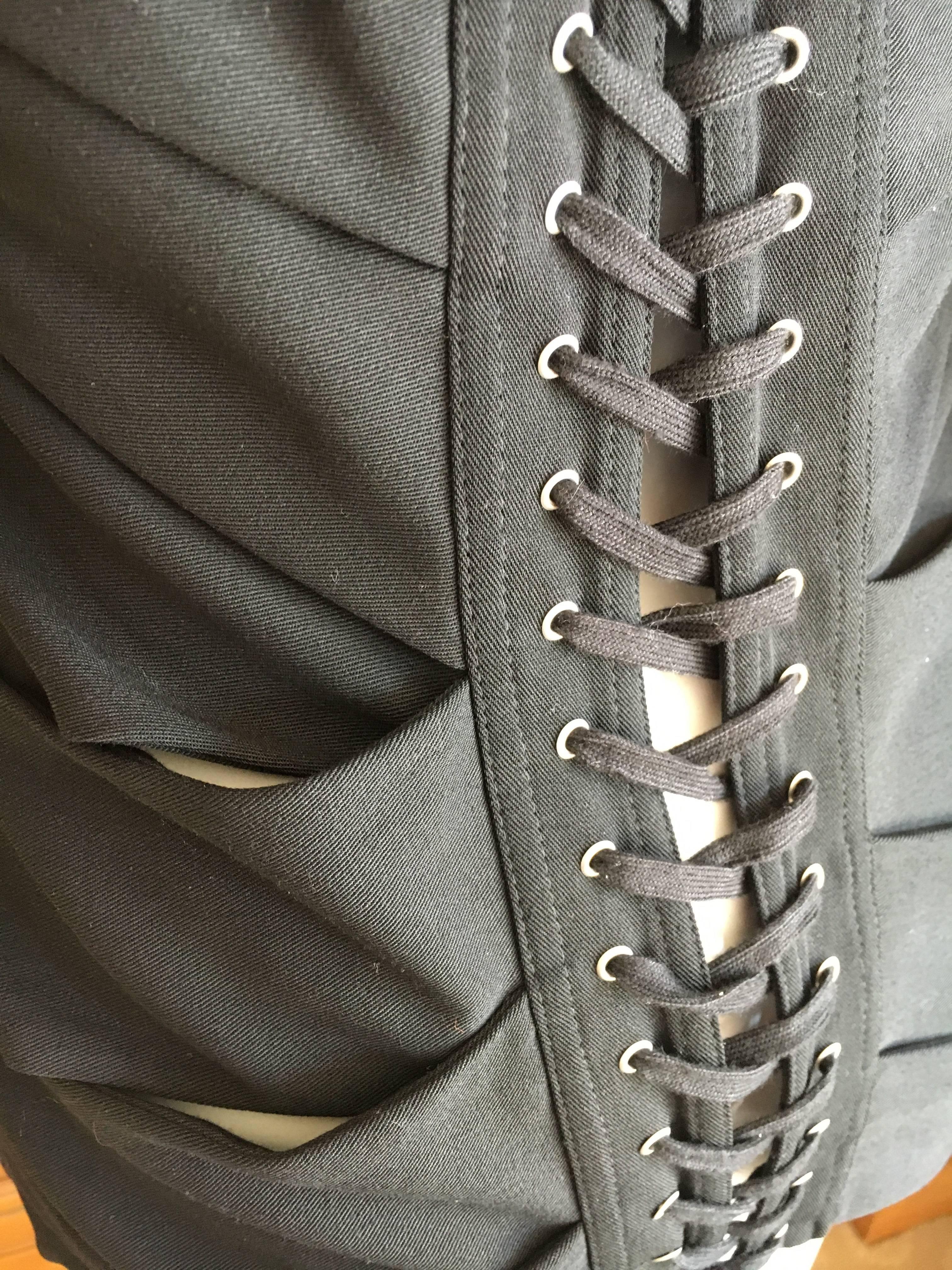 Jean Paul Gaultier Black Corset Backed Bandage Jacket 3