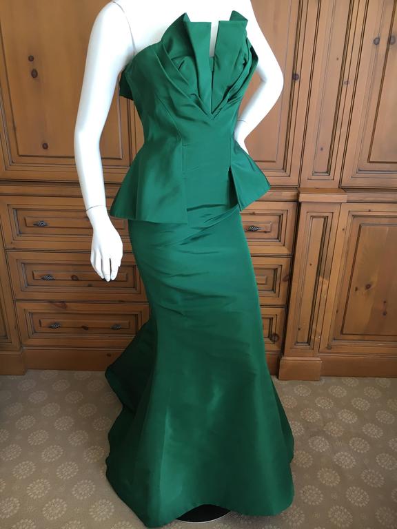 oscar de la renta green gown