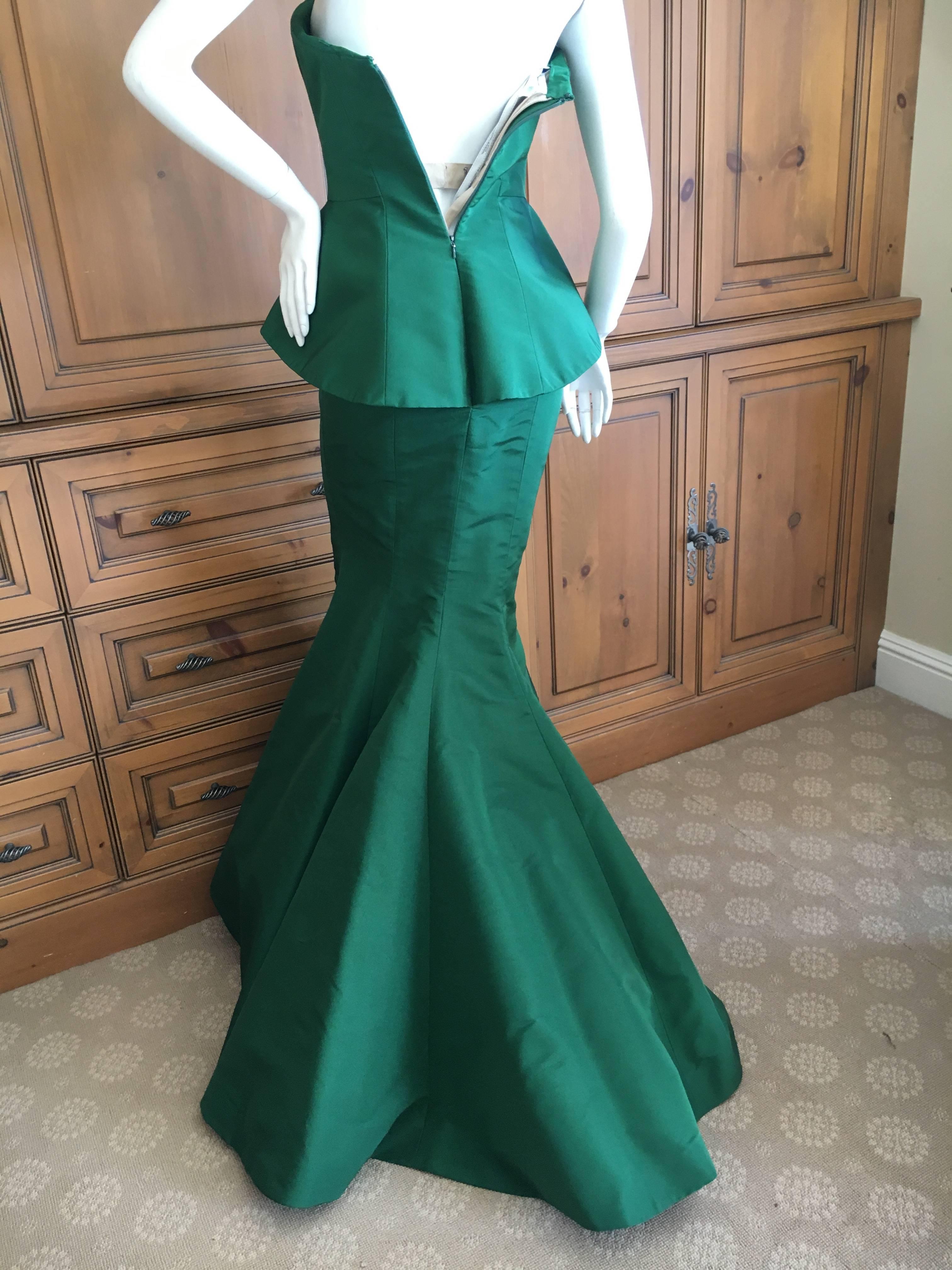 oscar de la renta green gown