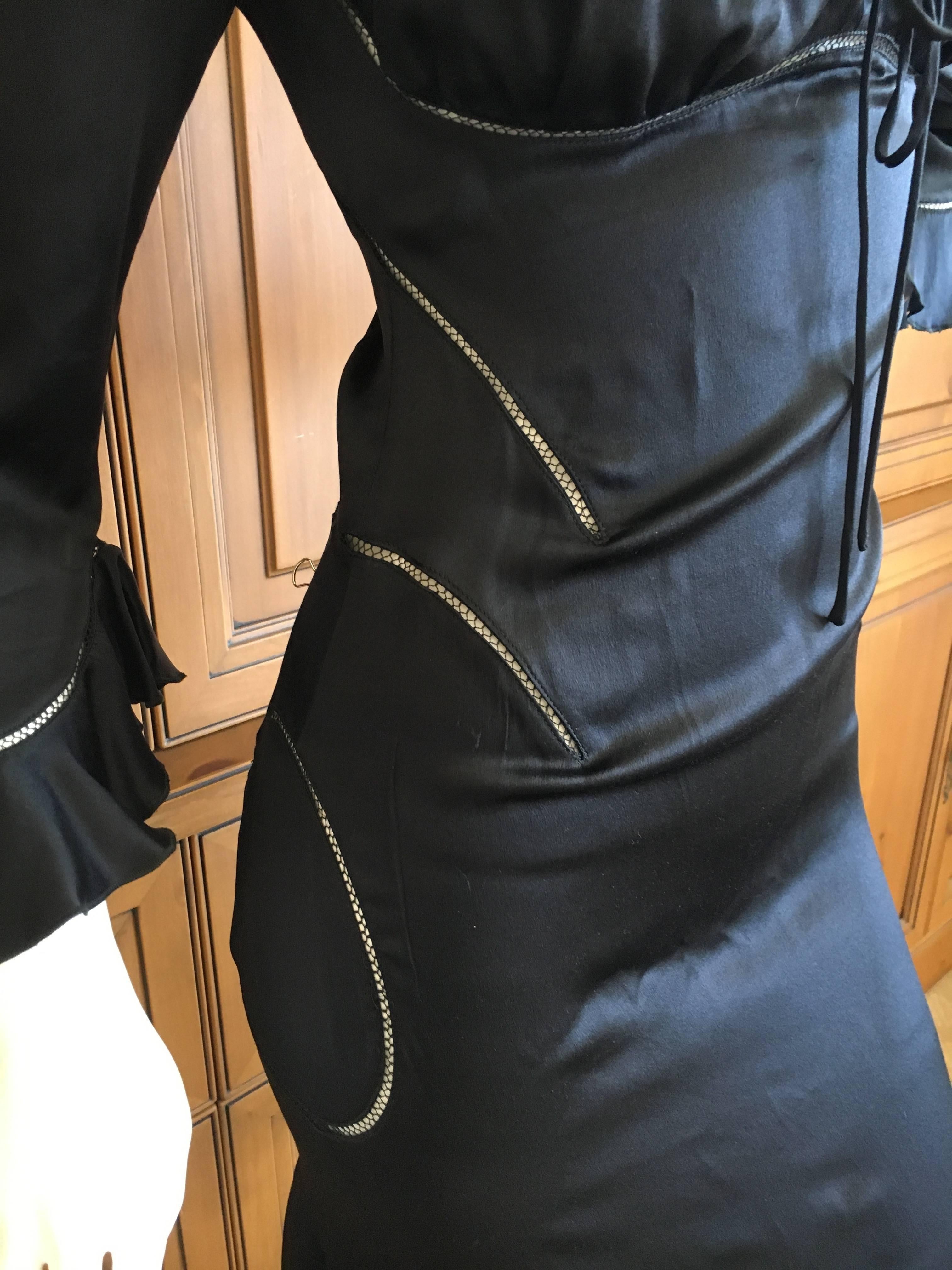 Alexander McQueen Fall 2002 Supercalifrgilistic Collection Little Black Dress In Excellent Condition For Sale In Cloverdale, CA