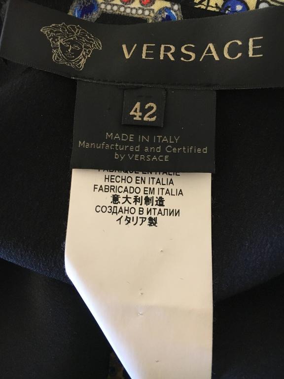 Versace Silk Poncho / Cape With Jewel Print Logo Pattern at 1stDibs ...