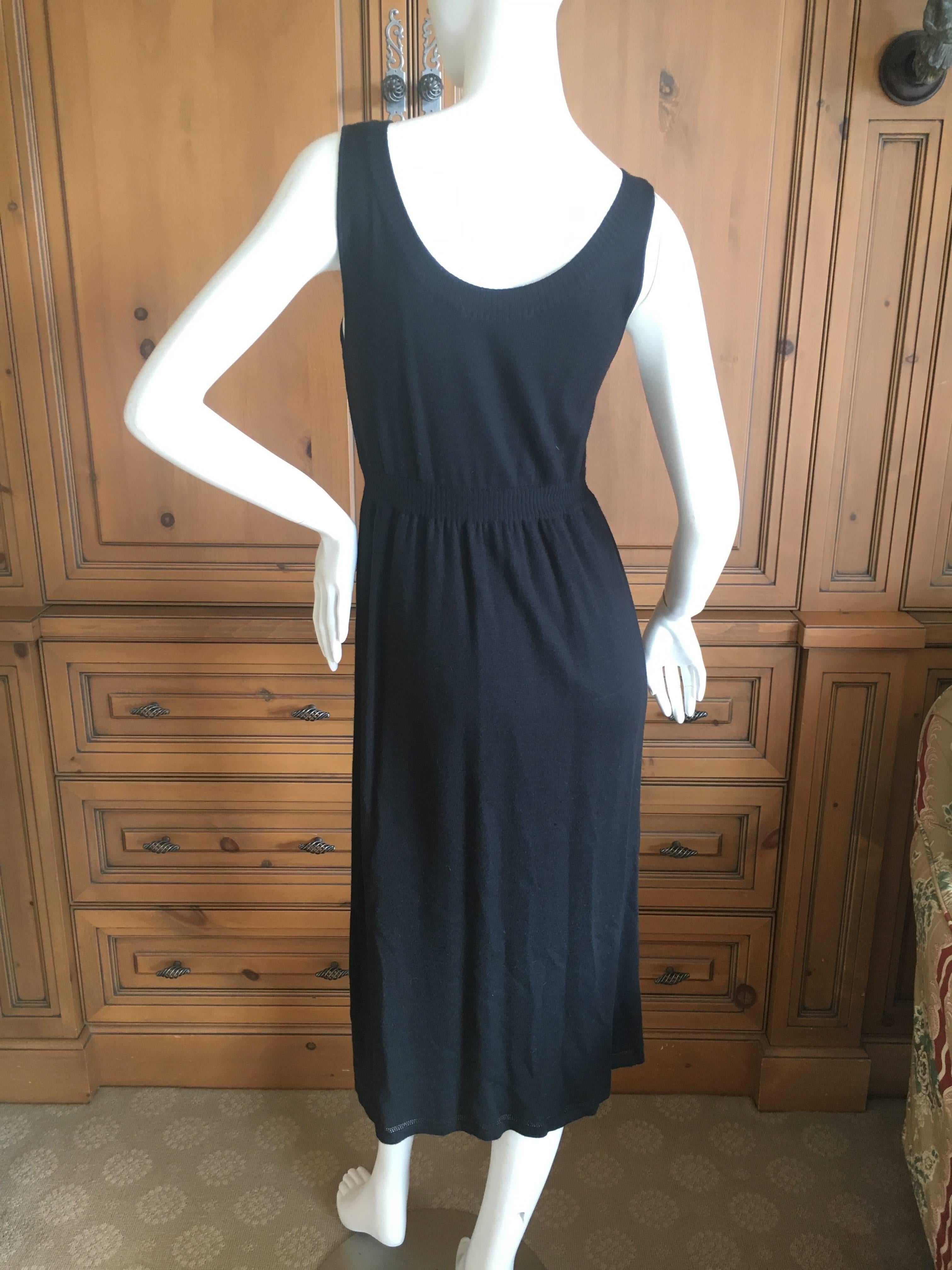 John Galliano Black Cashmere Blend Dress and Sweater with Crystal Accents For Sale 4