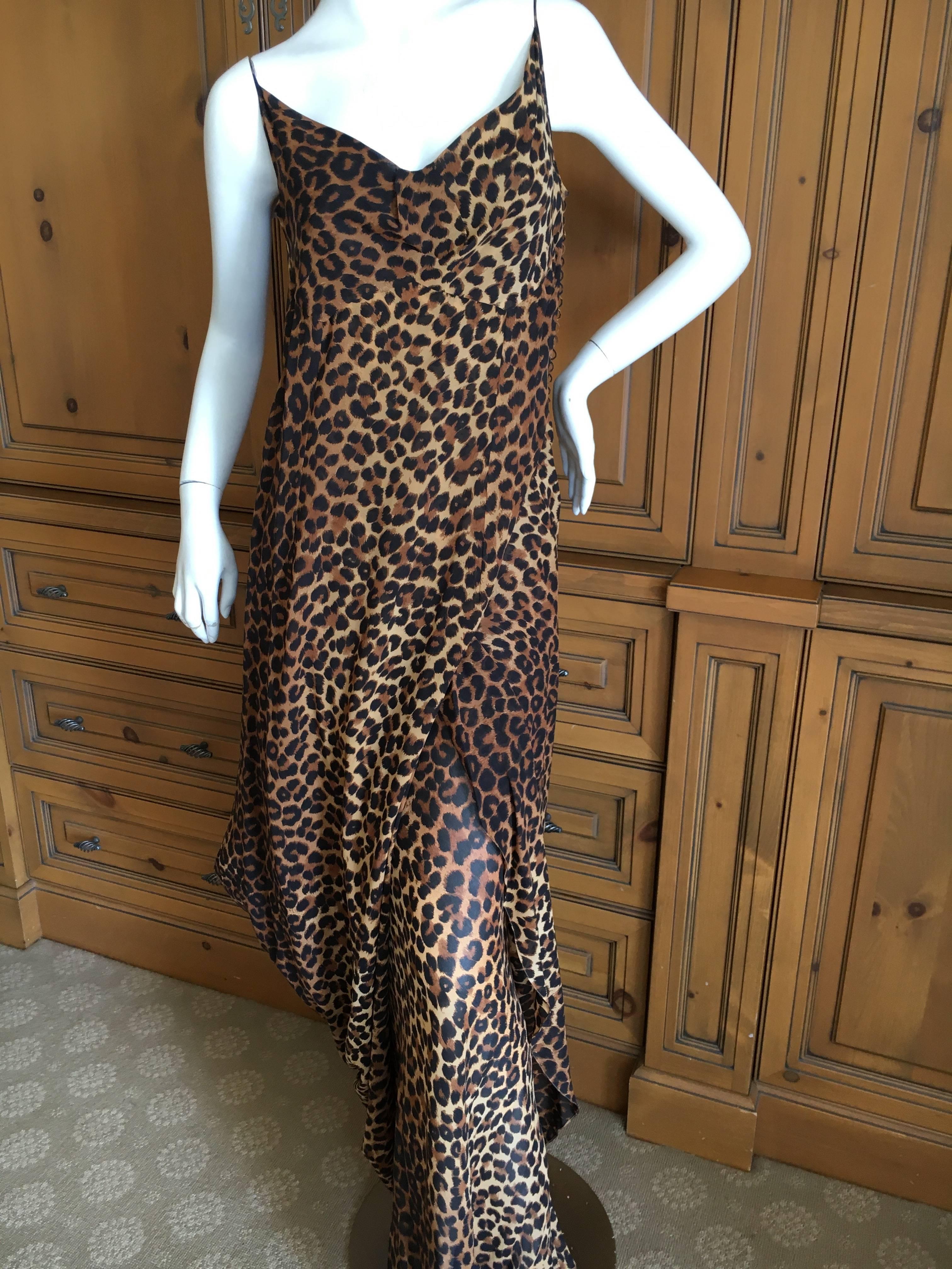 Women's John Galliano Bergdorf Goodman 1989 Leopard Dress For Sale