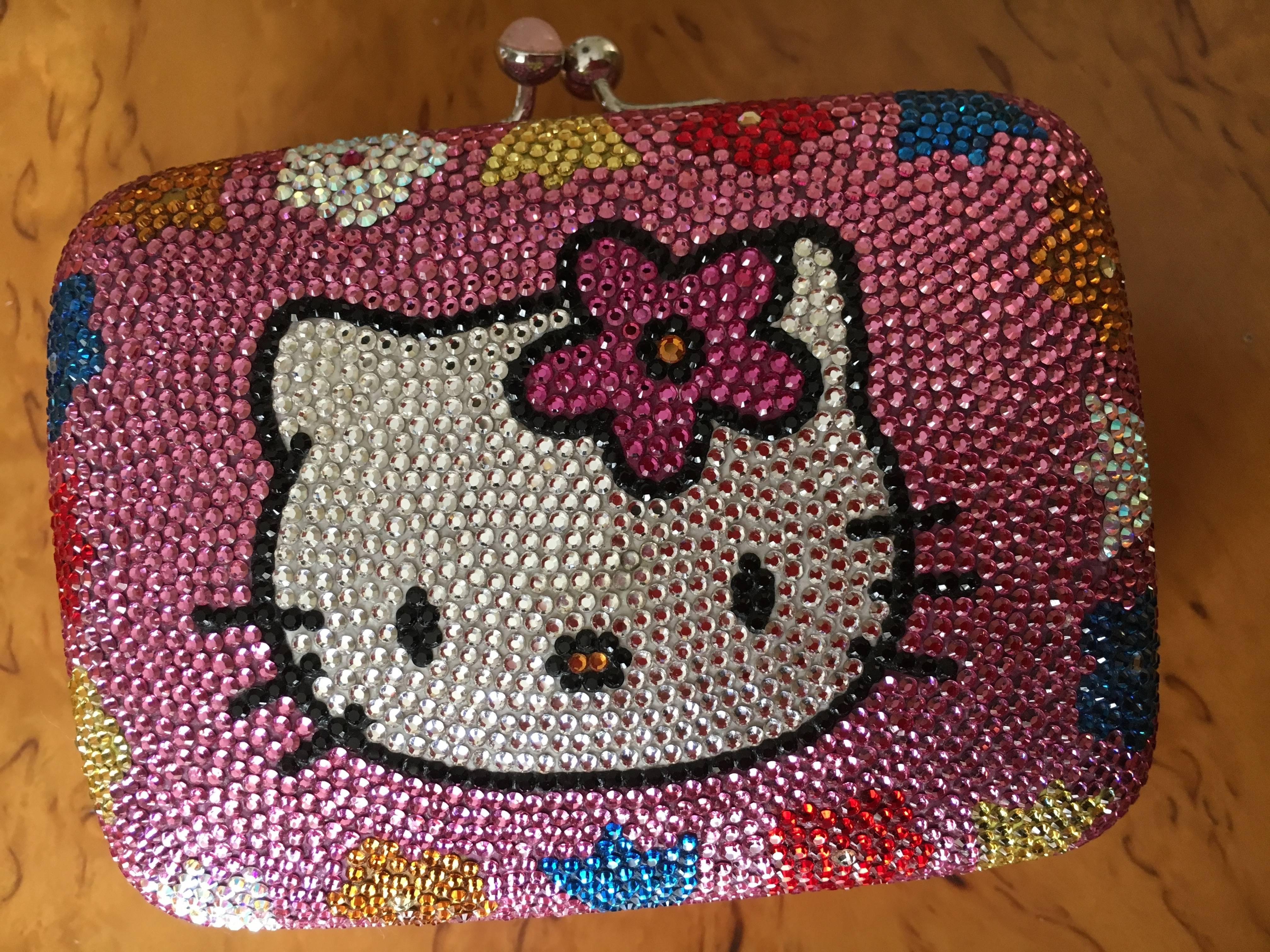 Judith Leiber Rare Hello Kitty Jeweled Mini Minaudière For Sale 2