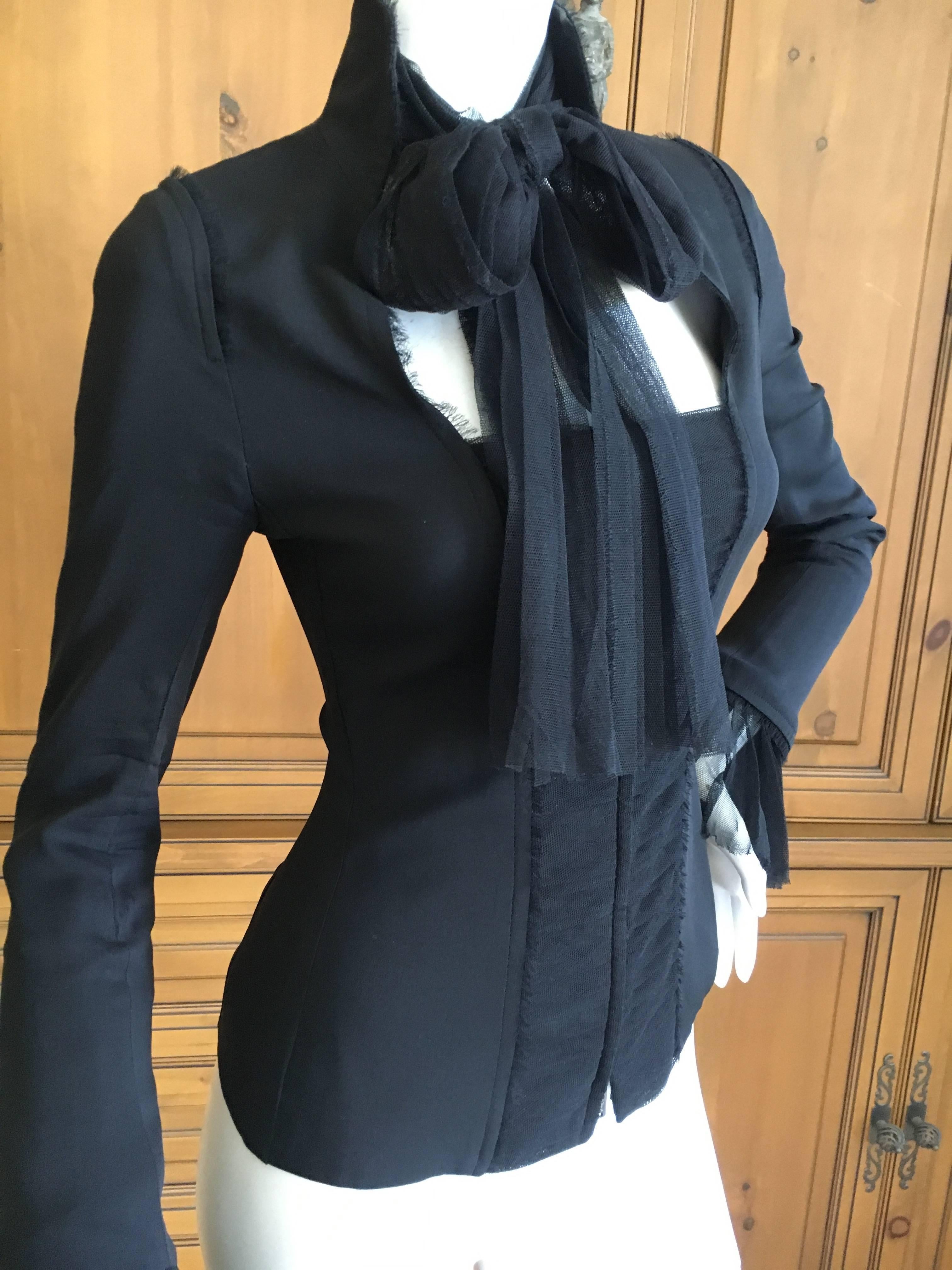 Women's Yves Saint Laurent by Tom Ford Tie Front Black Jacket