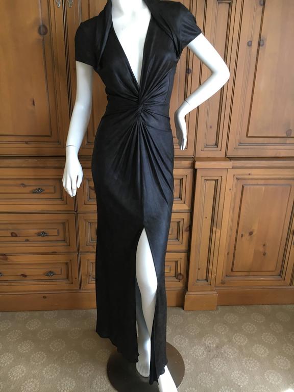 John Galliano Vintage 1990's Low Cut Knot Dress For Sale at 1stDibs