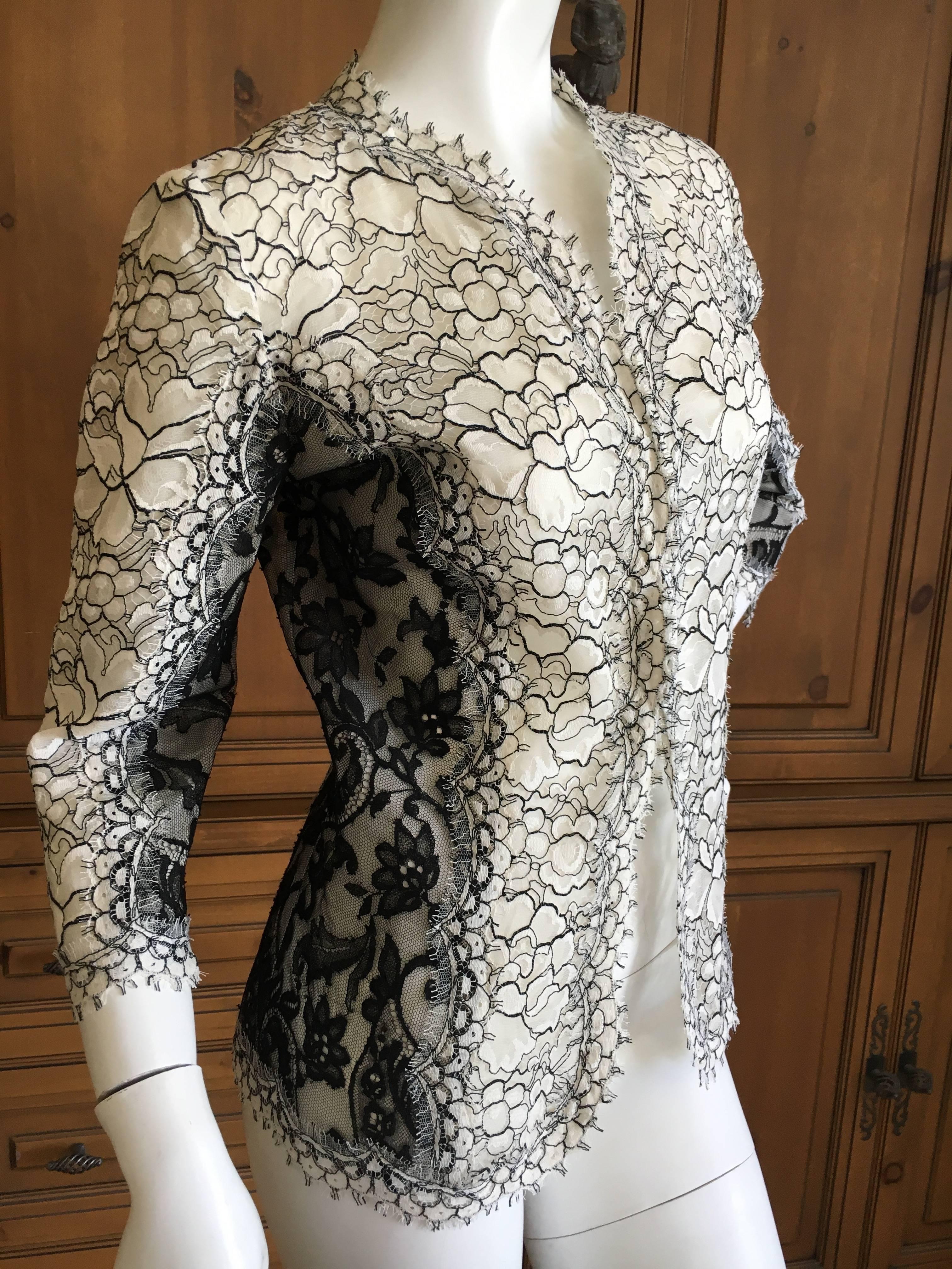 Beautiful lightweight lace jacket from Andrew Gn Paris
Size 36
Bust 36"
Waist 32"
Length 24"
Excellent condition