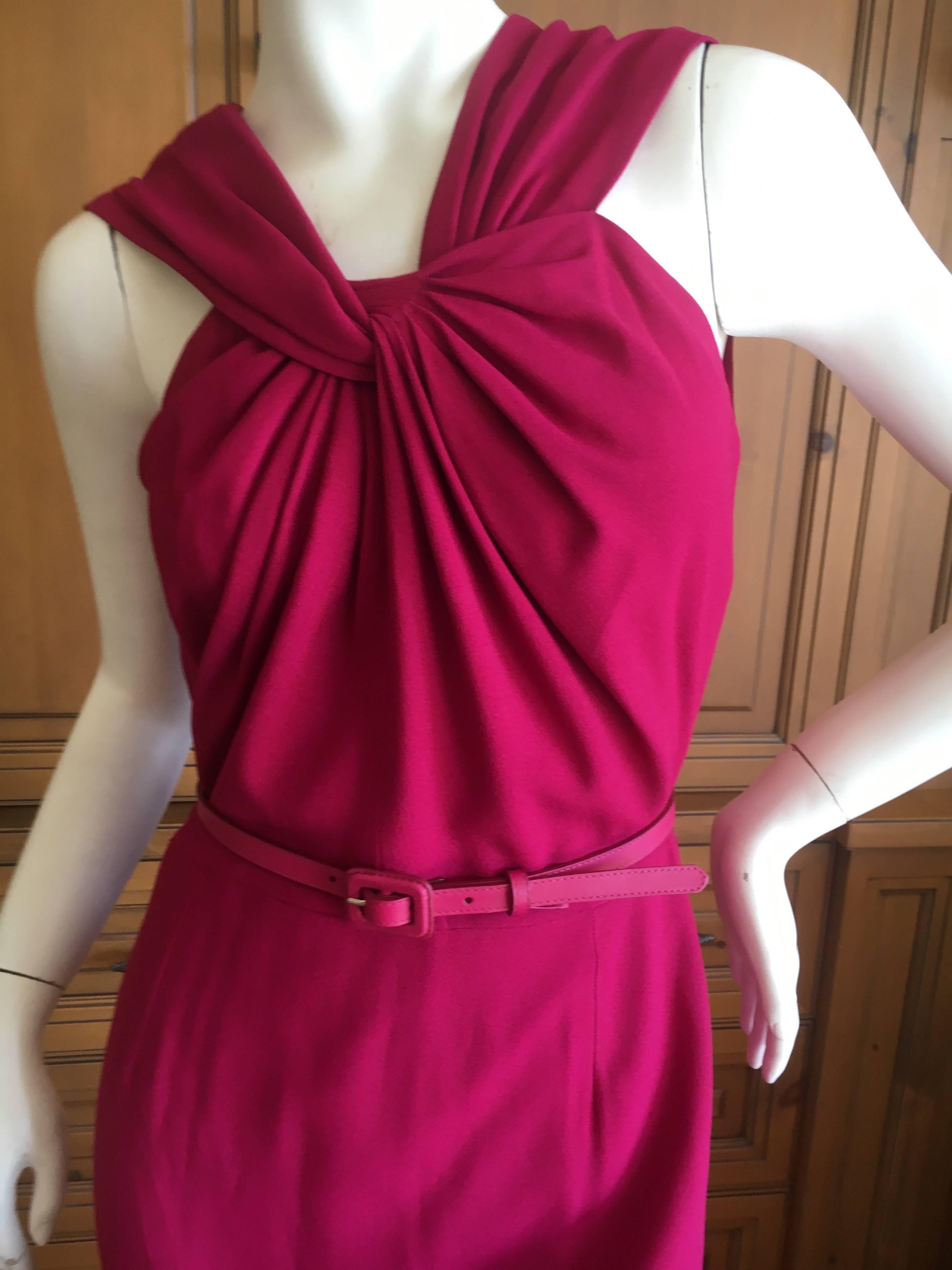 Christian Dior by John Galliano Fuscia Belted Day Dress.
Lined in silk with a detachable leather belt.
Size 36
Bust 36"
Waist 24"
Hips 40"
Length 36"
Excellent condition