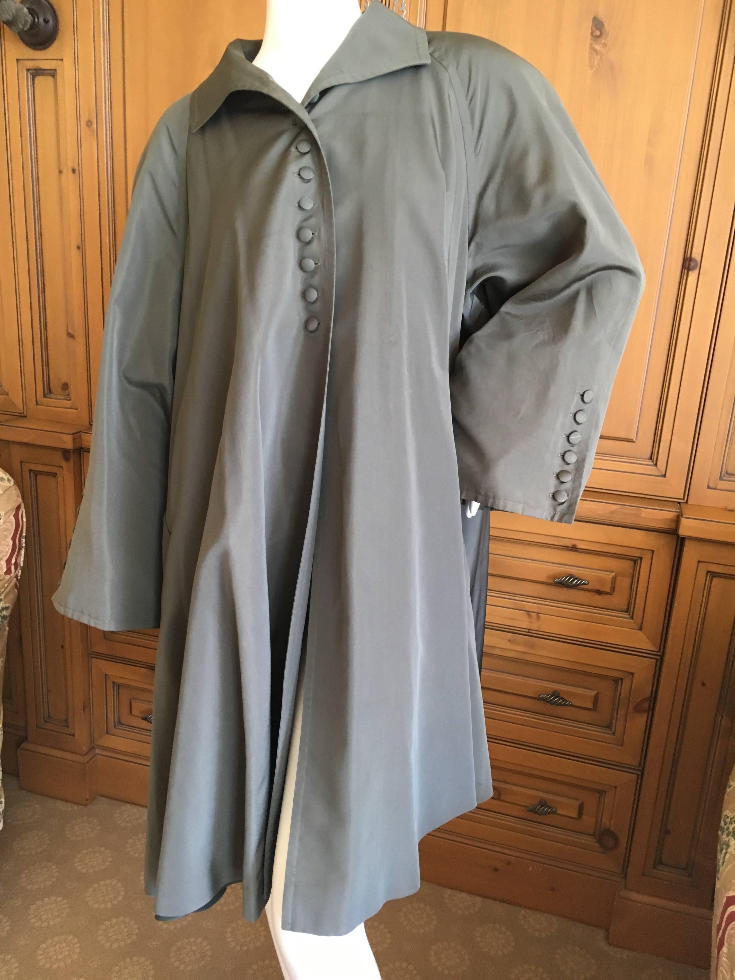 Christian Dior Gianfranco Ferre Era Silk Swing Belted Trench Coat For Sale 1