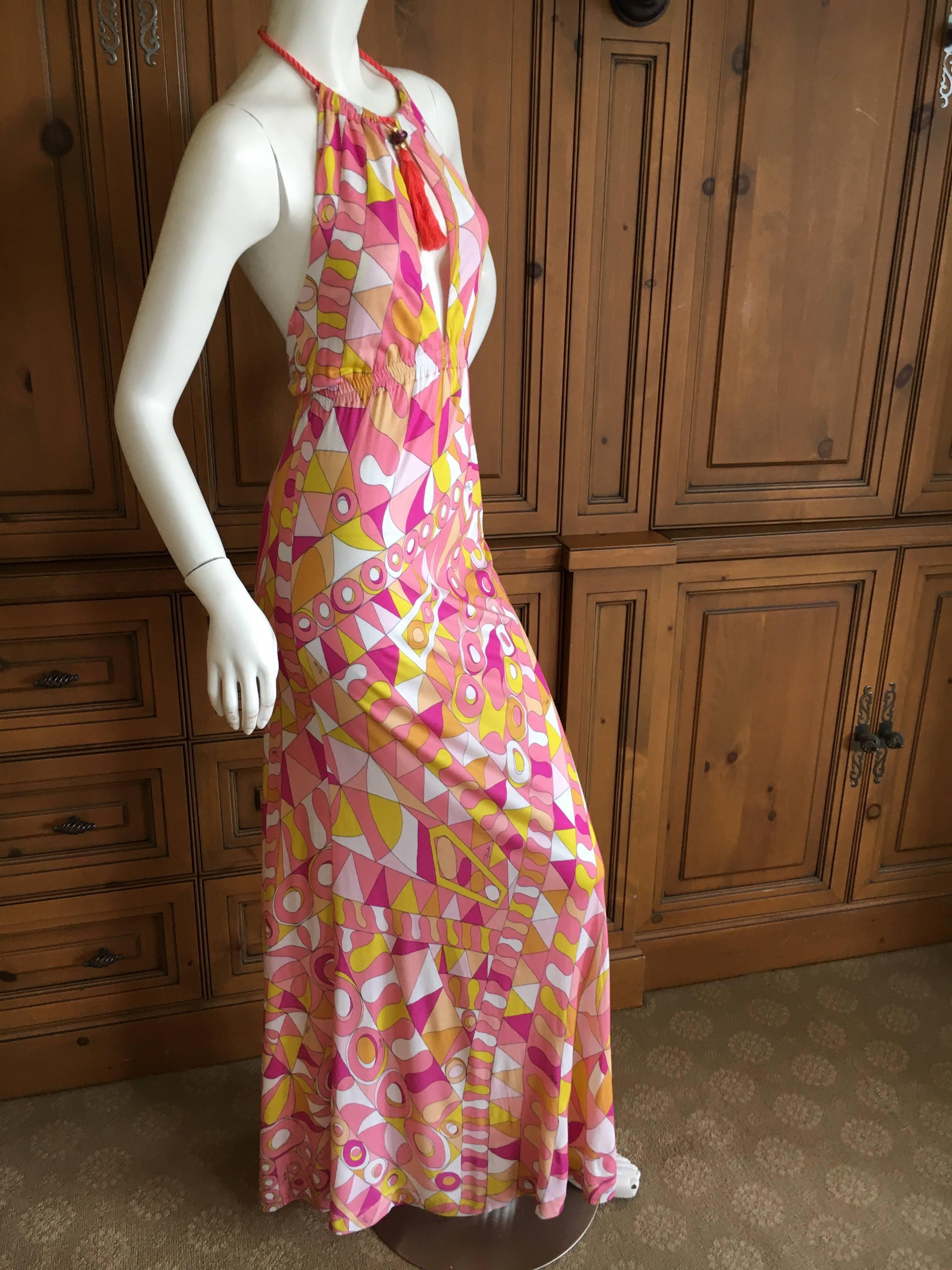 Emilio Pucci Halter Dress with Tassel Necklace Beach Cover 2