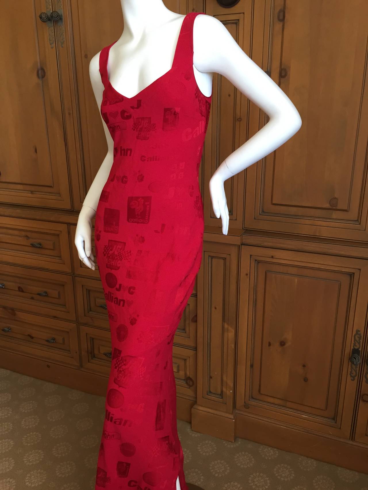 John Galliano 1990's Red Logo Sheath Dress.
This is one of the earliest 