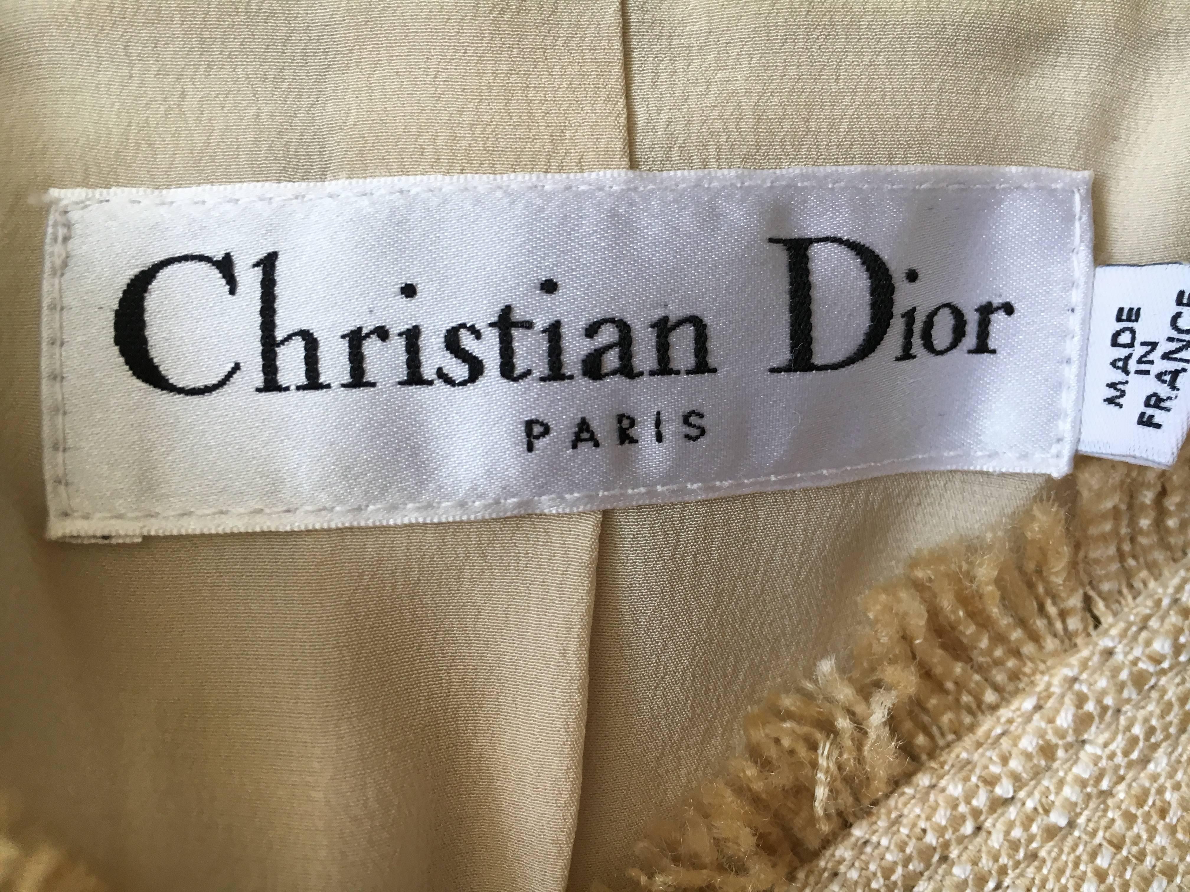 John Galliano for Christian Dior Silk & Linen Off the Shoulder Sleeveless Jacket 2