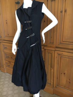 Issey Miyake Vintage Black Sleeveless Cotton Dress