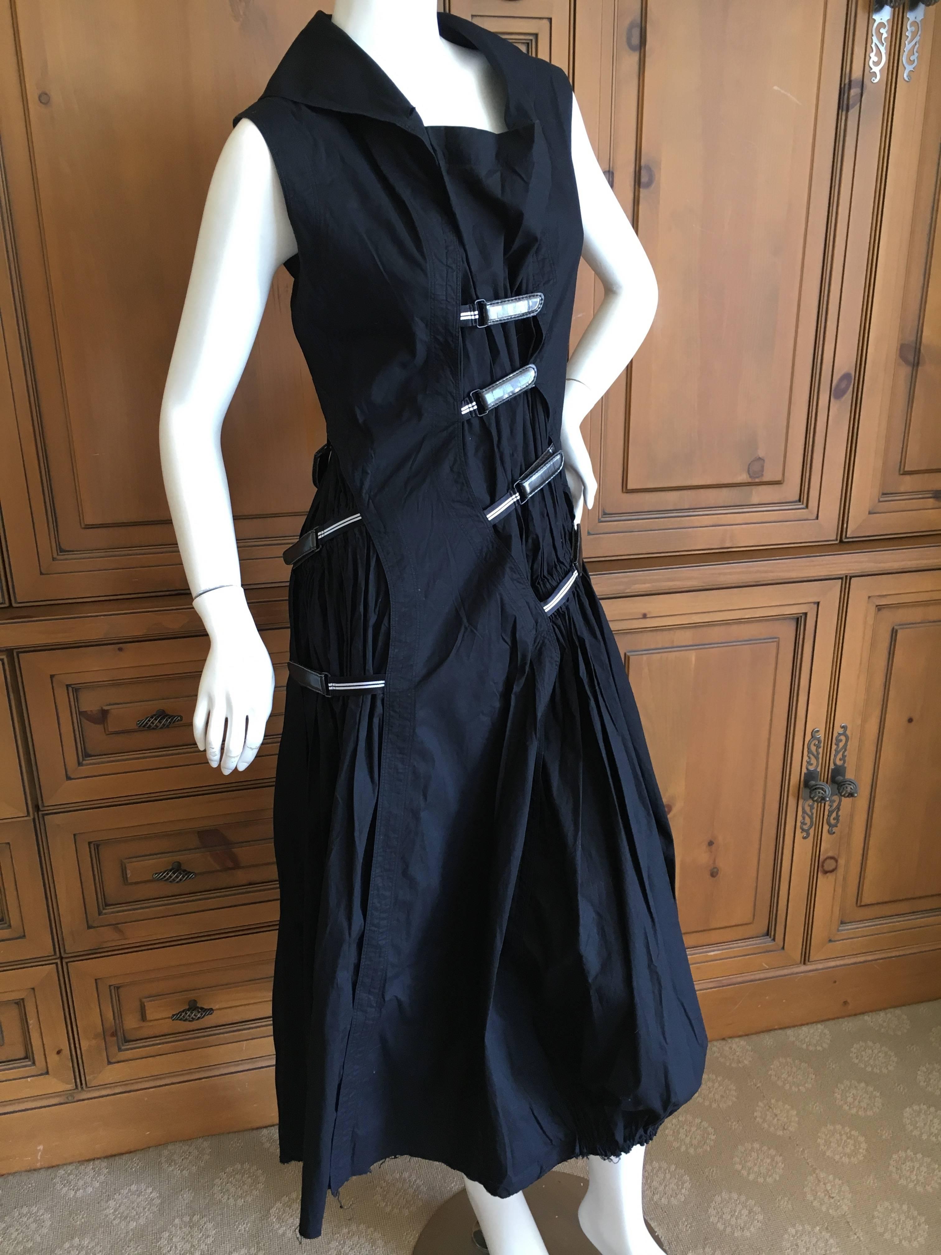 Women's Issey Miyake Vintage Black Sleeveless Cotton Dress